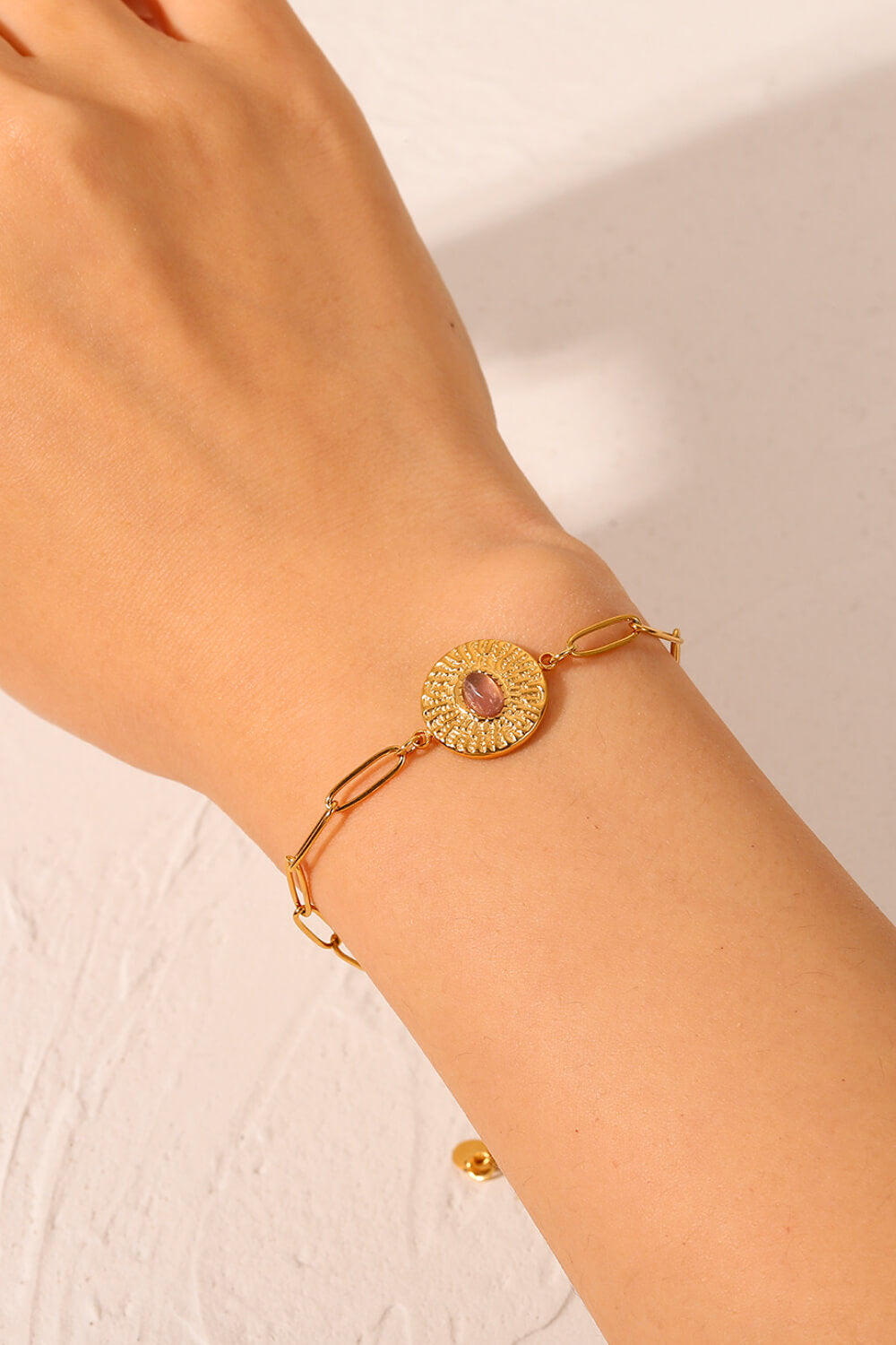 honeybee Mumford's 18K Gold Plated Paperclip Chain Bracelet