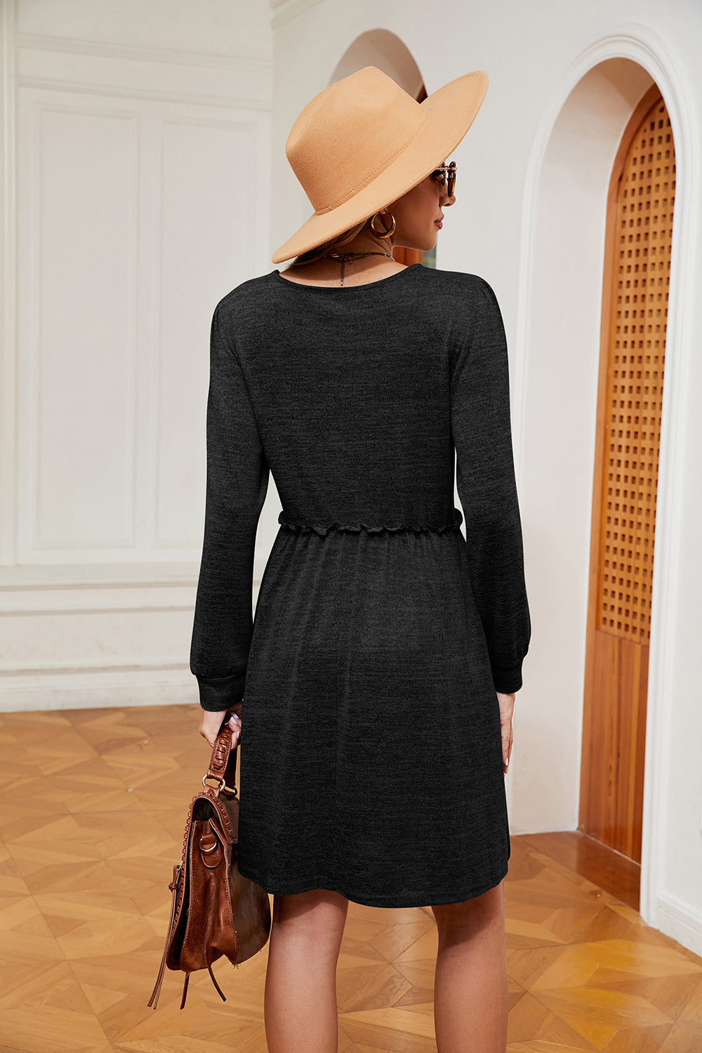 Honeybee Mumford's Long Sleeve Dress w/ Square Neckline