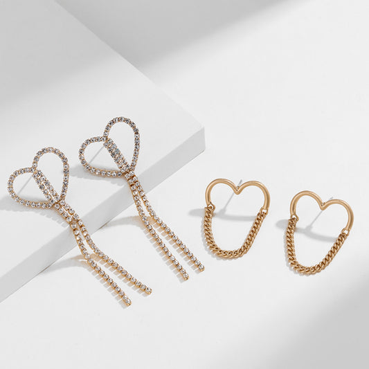 honeybee Mumford's  Heart Shape Gold-Plated Alloy Earrings