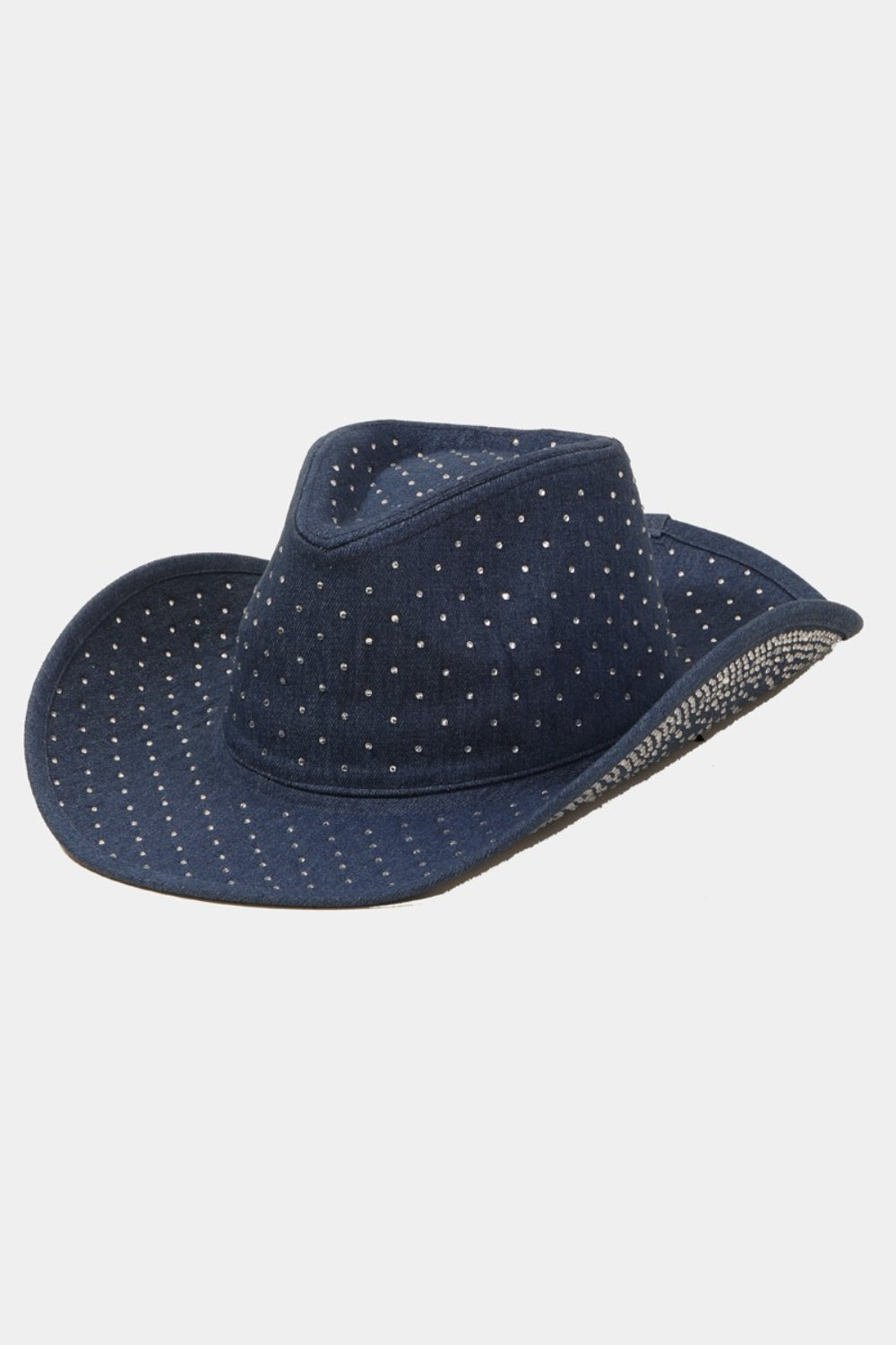 Honeybee Mumford's Rhinestone Wide Brim Denim Hat