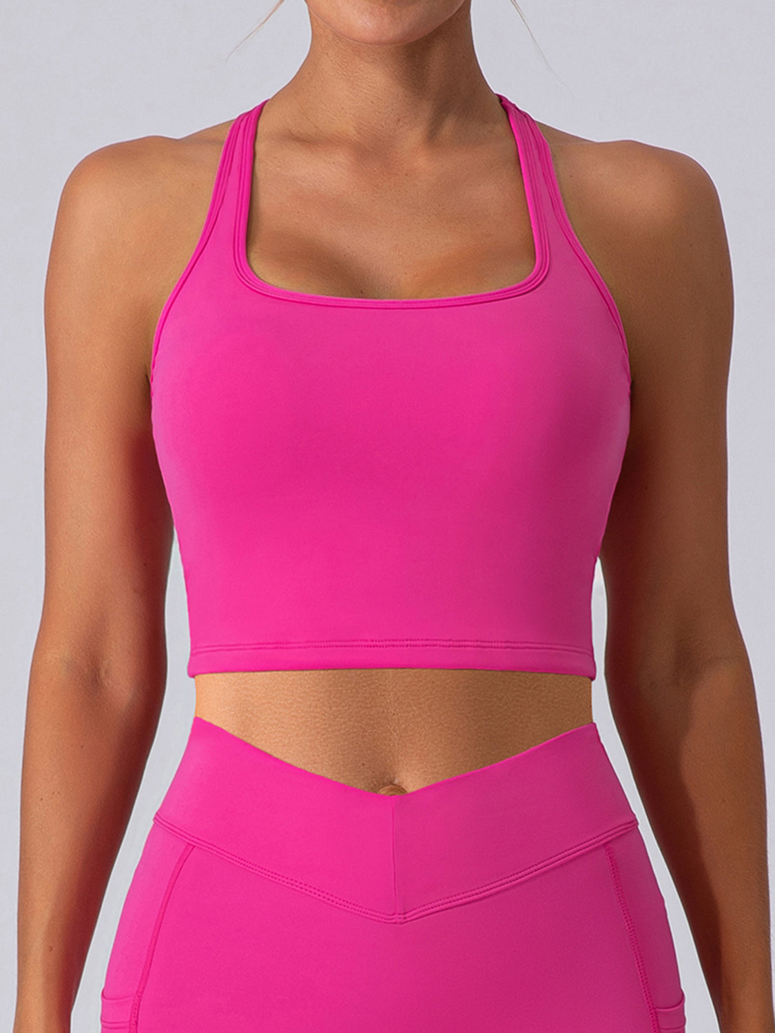 Honeybee Mumford's Square Neck Racerback Cropped Tank