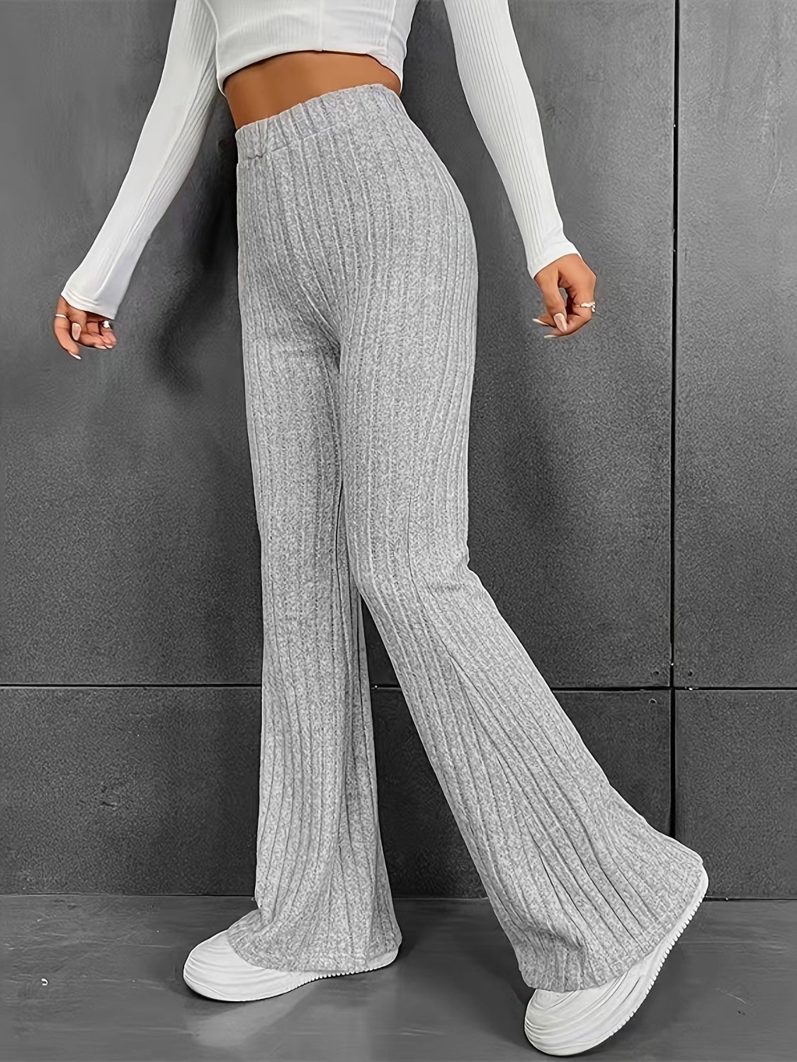 Honeybee Mumford's Ribbed High Waist Bootcut Pants