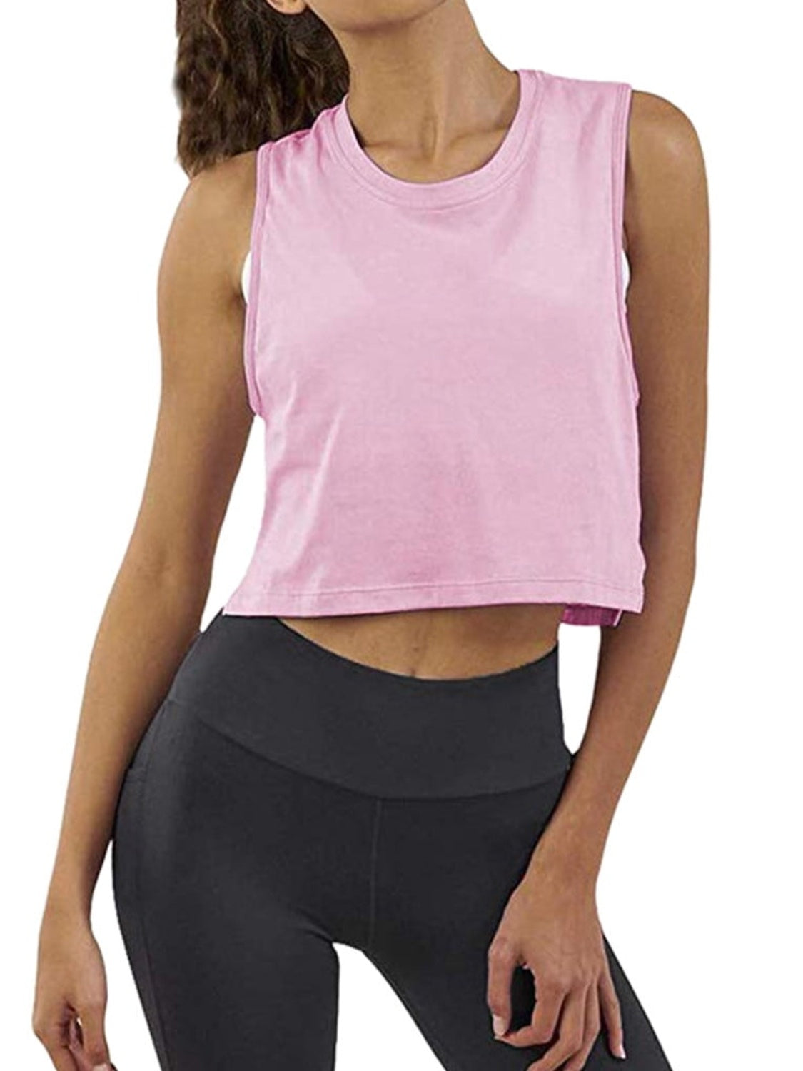 Honeybee Mumford's Round Neck Cropped Tank