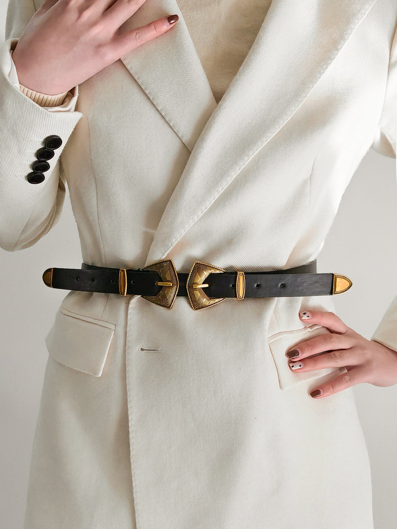 Honeybee Mumford's Double Buckle Leather Belt