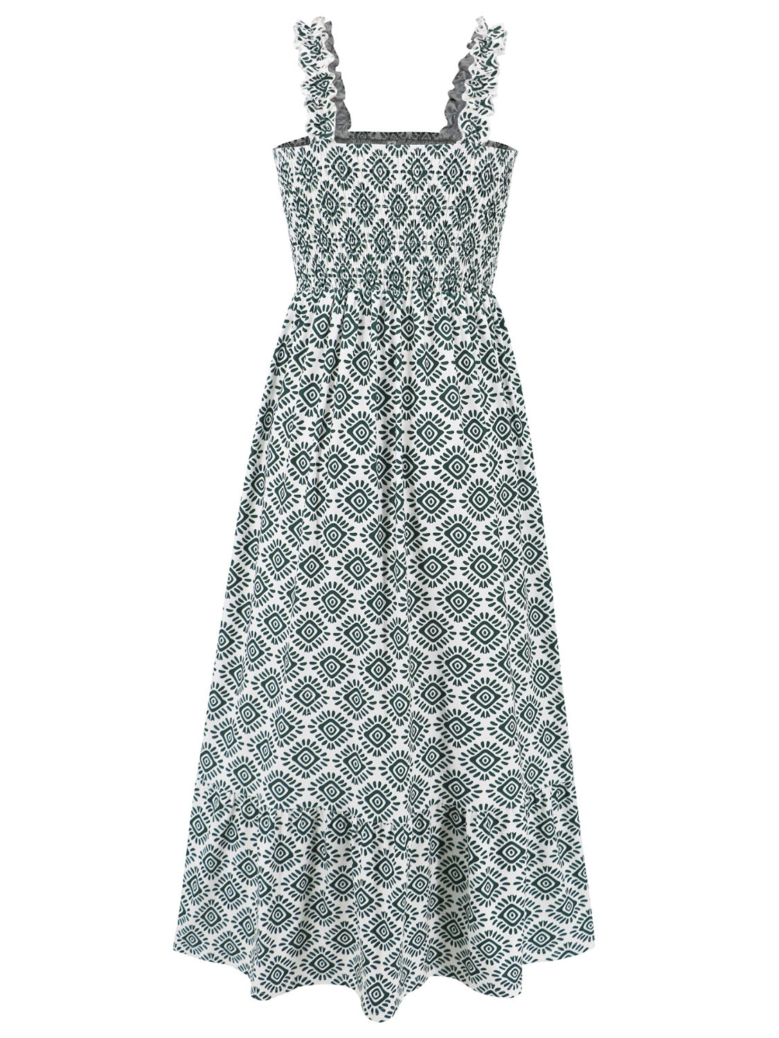 Honeybee Mumford's Smocked Printed Square Neck Sleeveless Dress