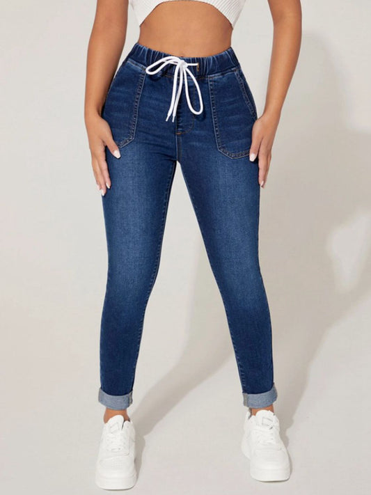 Honeybee Mumford's Drawstring Cropped Jeans