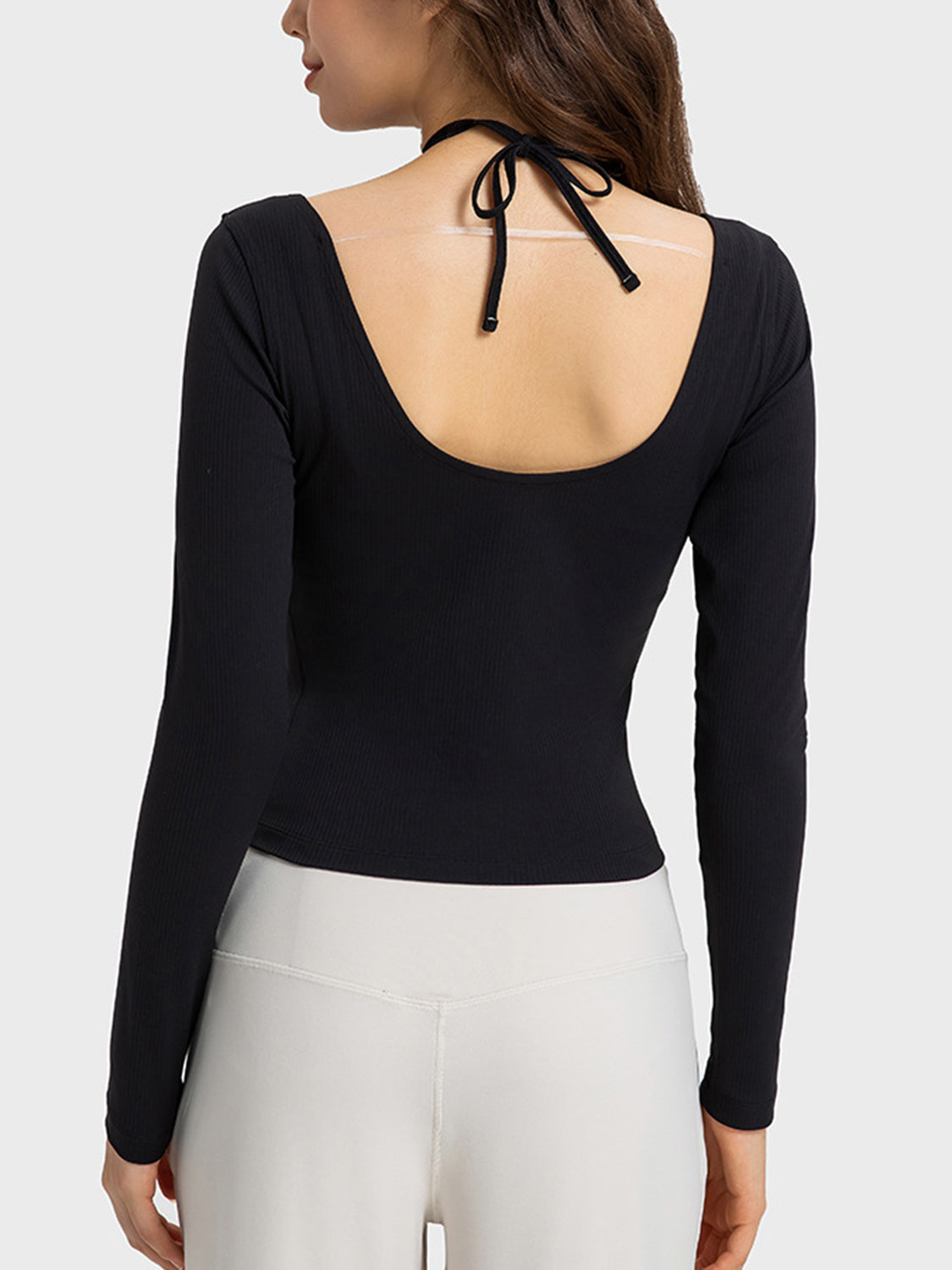 Honeybee Mumford's Halter Neck Long Sleeve Sporty Top