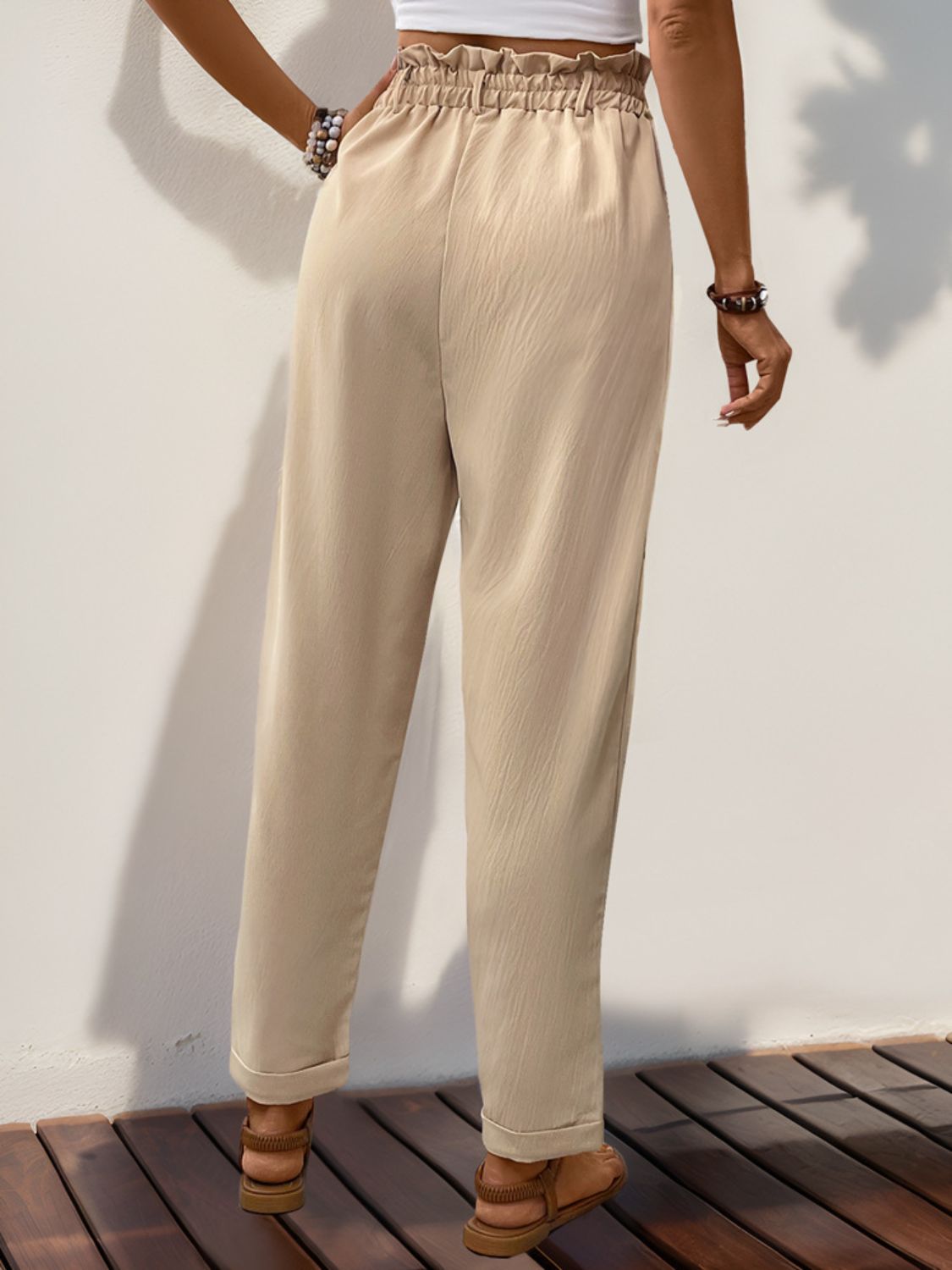 Honeybee Mumford's Frill High Waist Pants with Pockets