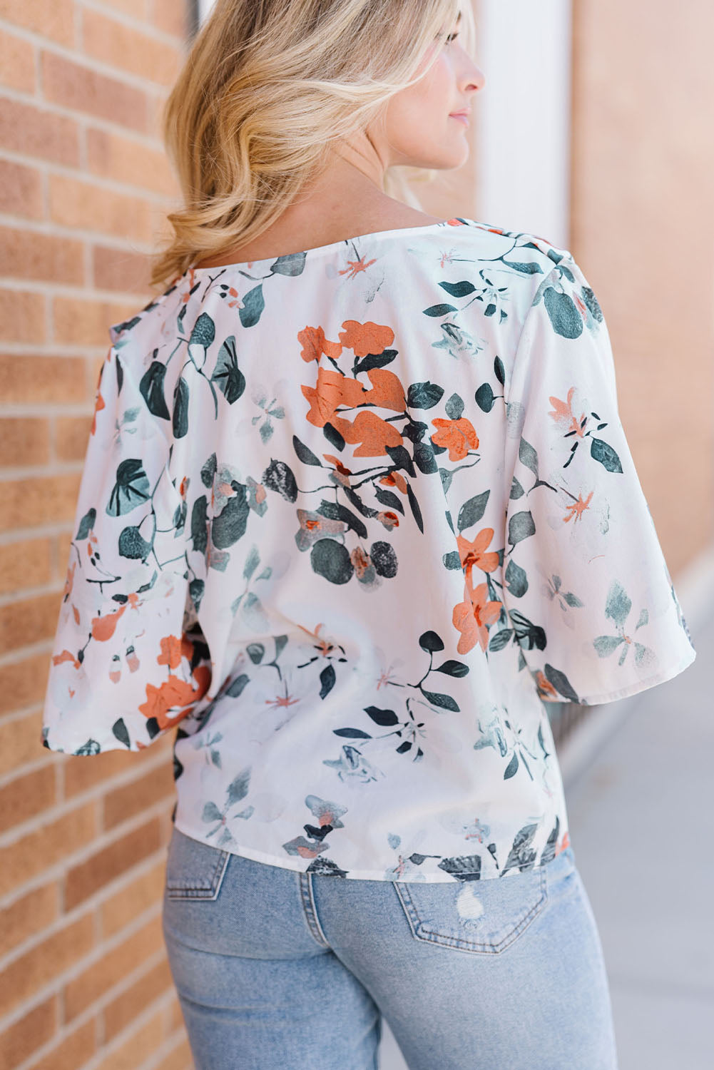 Honeybee Mumford's Floral Cowl Neck Blouse