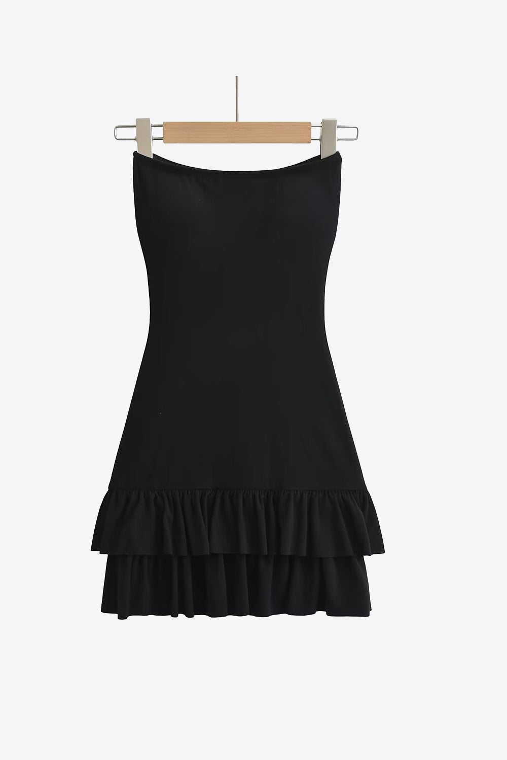 Honeybee Mumford's Strapless Ruffle Hem Dress