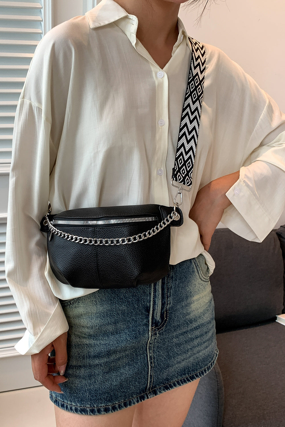 honeybee Mumford's Leather Sling Bag