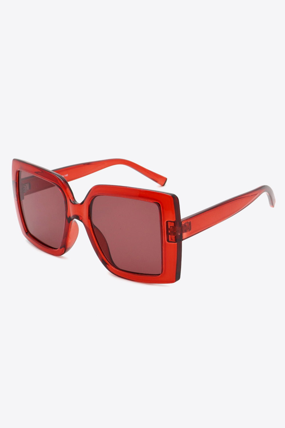 Honeybee Mumford's Deep Red Square Sunglasses w/Acetate Lens