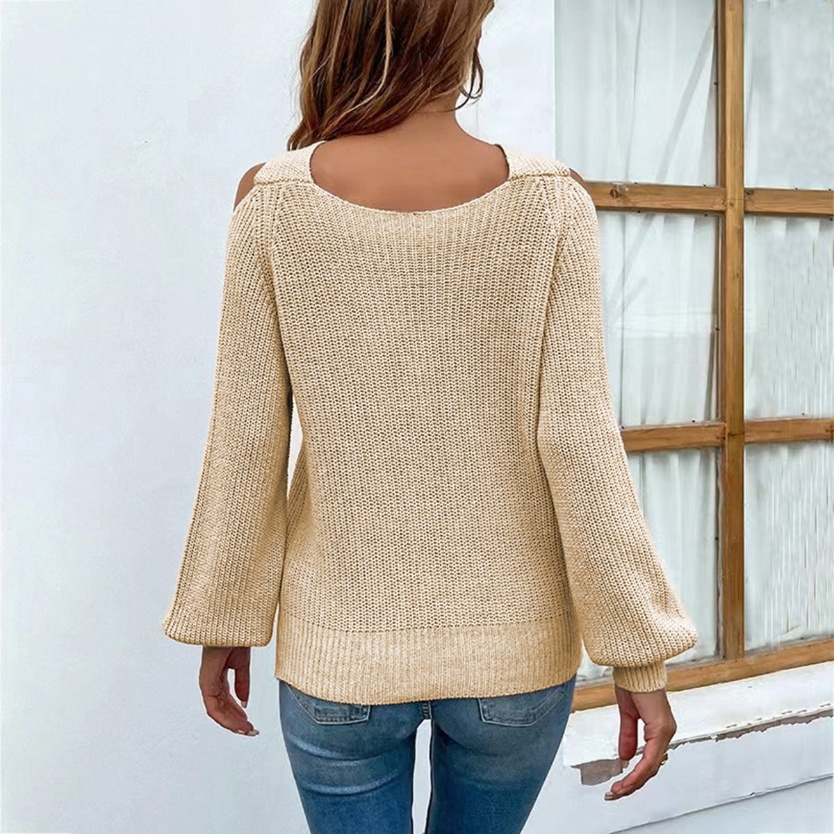 Honeybee Mumford's Crisscross Cold-Shoulder Sweater