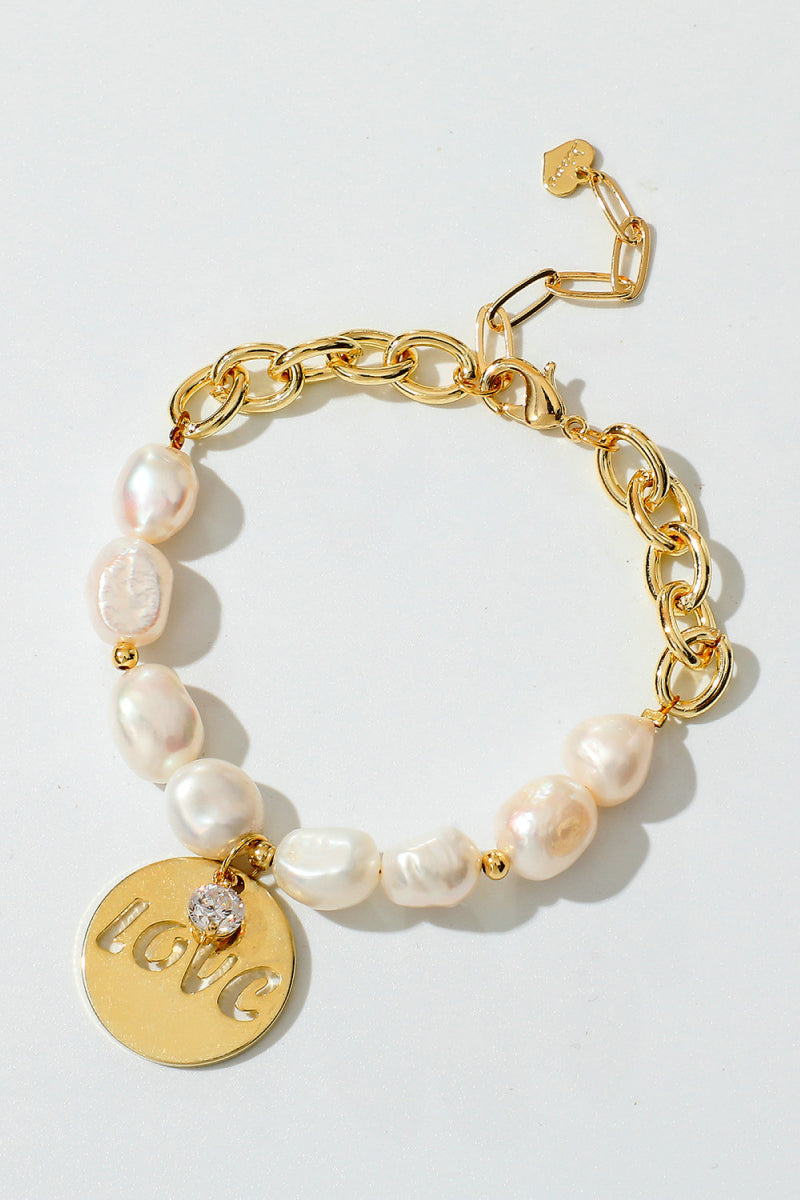 honeybee Mumford's LOVE Freshwater Pearl Bracelet