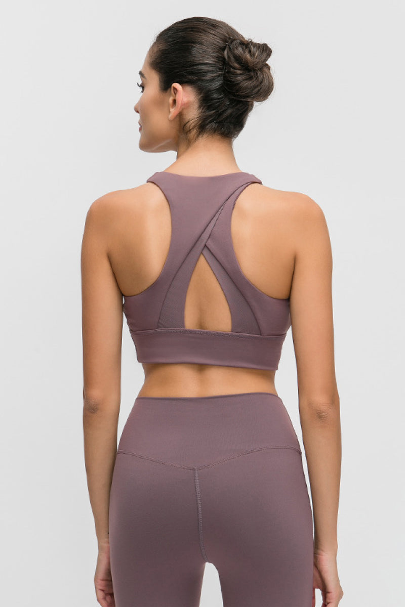 Honeybee Mumford's Halter Keyhole Sports Bra