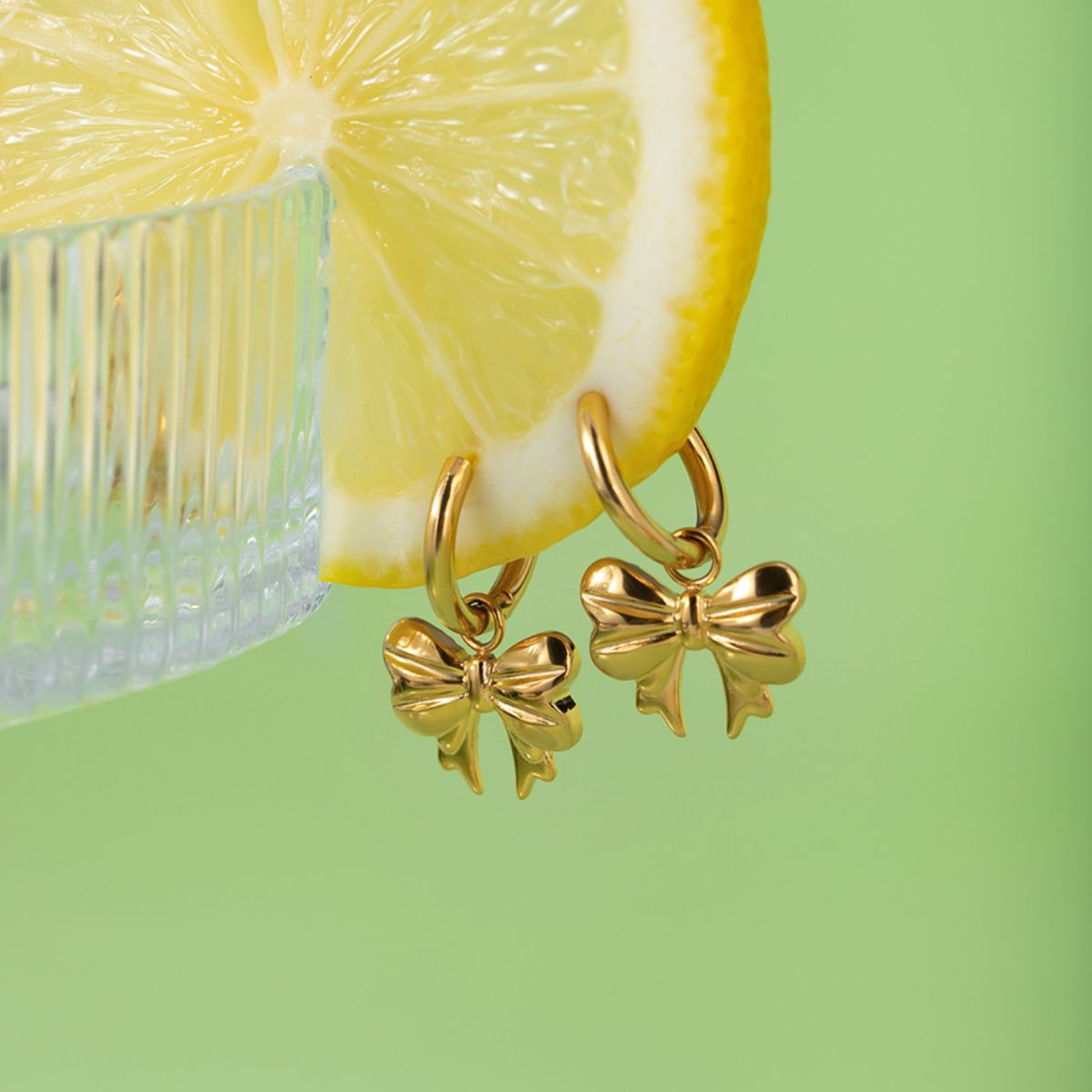 honeybee Mumford's Gold-Plated Bow Earrings