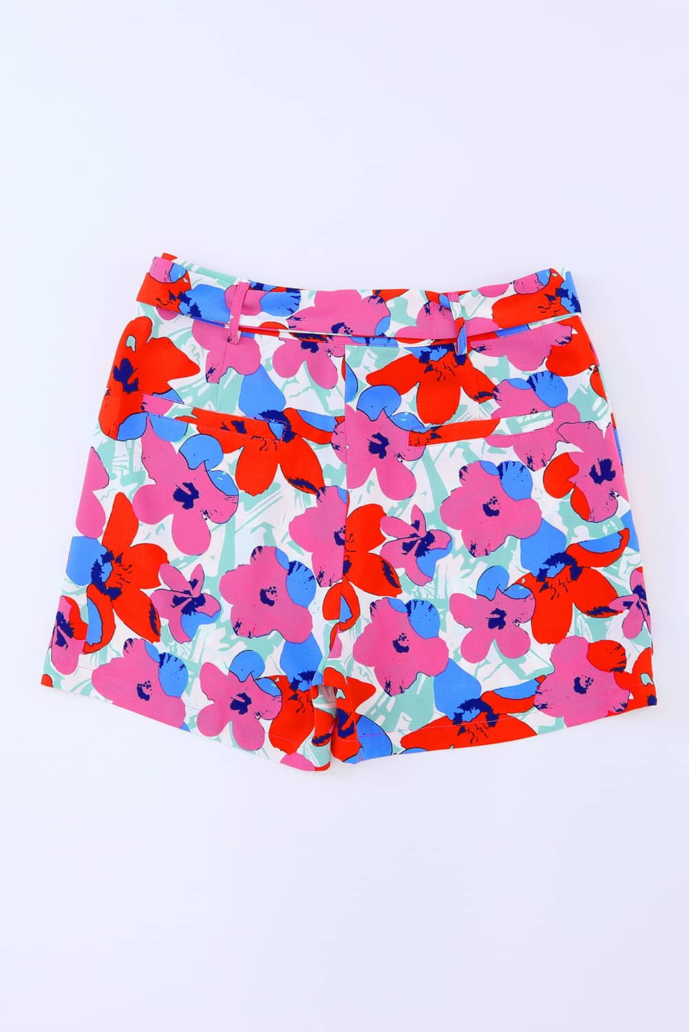 Honeybee Mumford's Rose Floral Print Belted Shorts