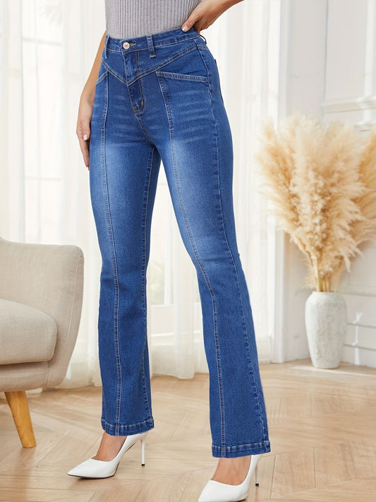 Honeybee Mumford's High Waist Bootcut Jeans with Pockets