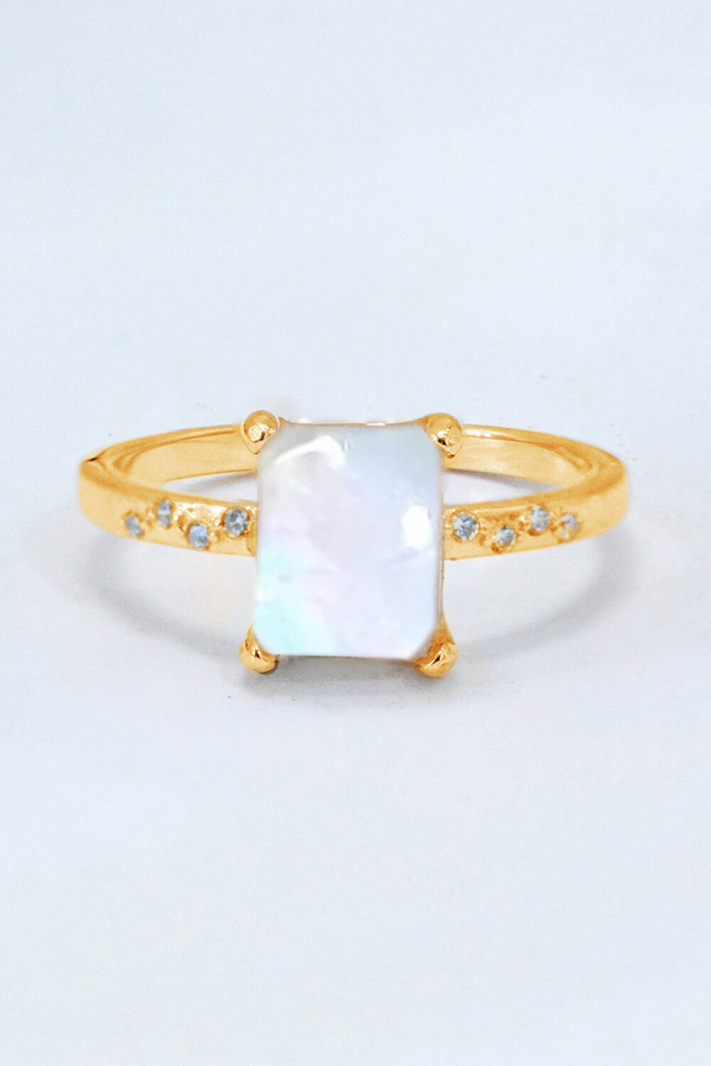 Honeybee Mumford's Square Moonstone Ring