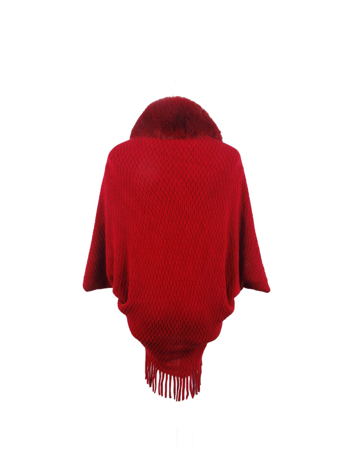 Honeybee Mumford's Open Front Fringe Hem Poncho