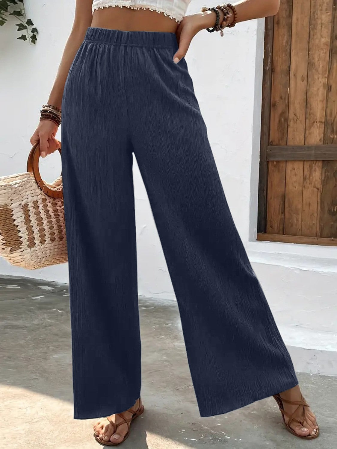 Honeybee Mumford's Full Size High Waist Wide Leg Pants