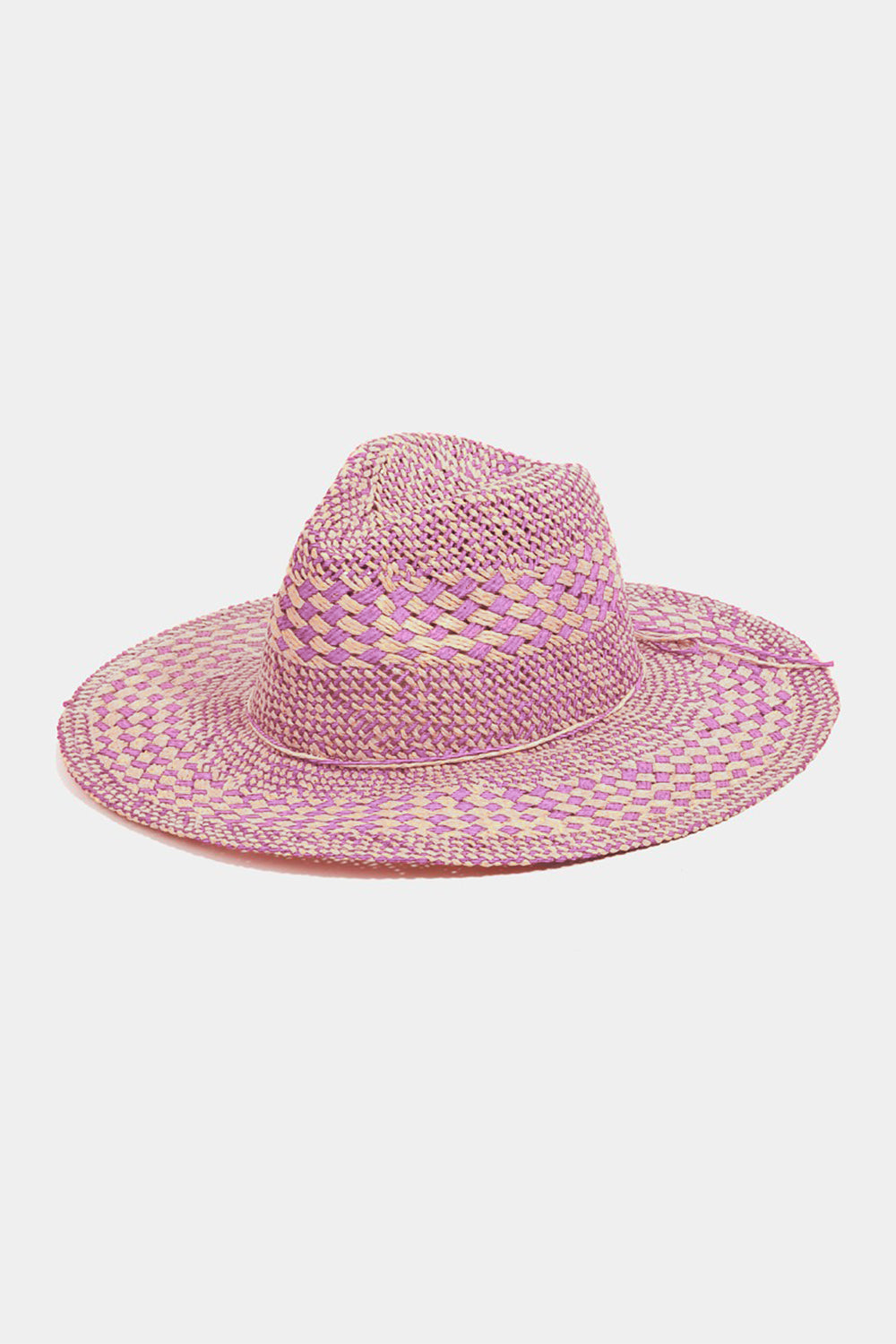 Honeybee Mumford's Checkered Straw Weave Sun Hat