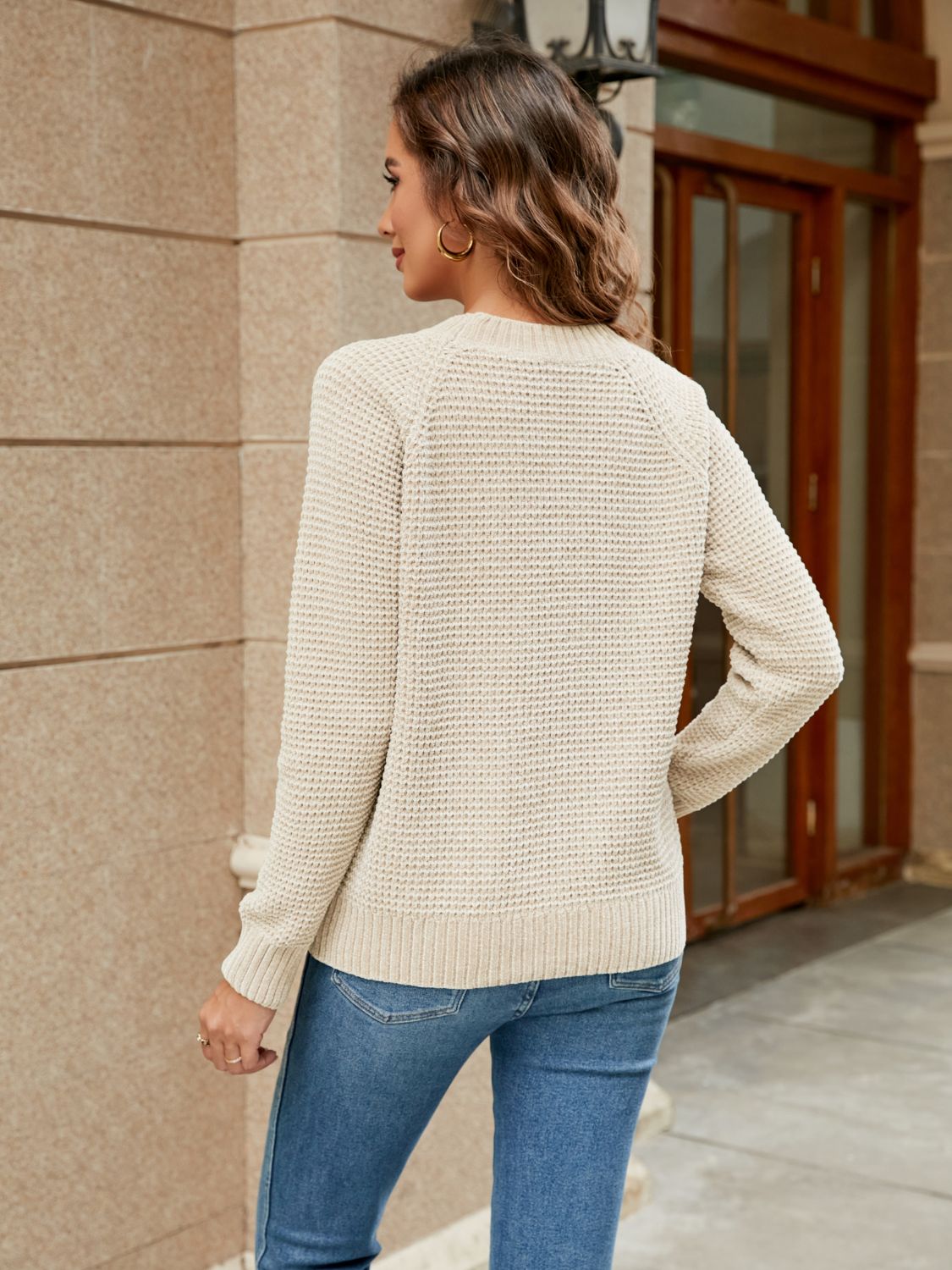 Honeybee Mumford's Round Neck Sleeve Sweater