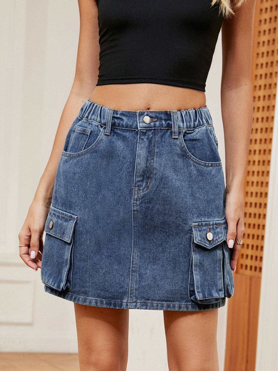 Honeybee Mumford's High Waist Denim Skirt