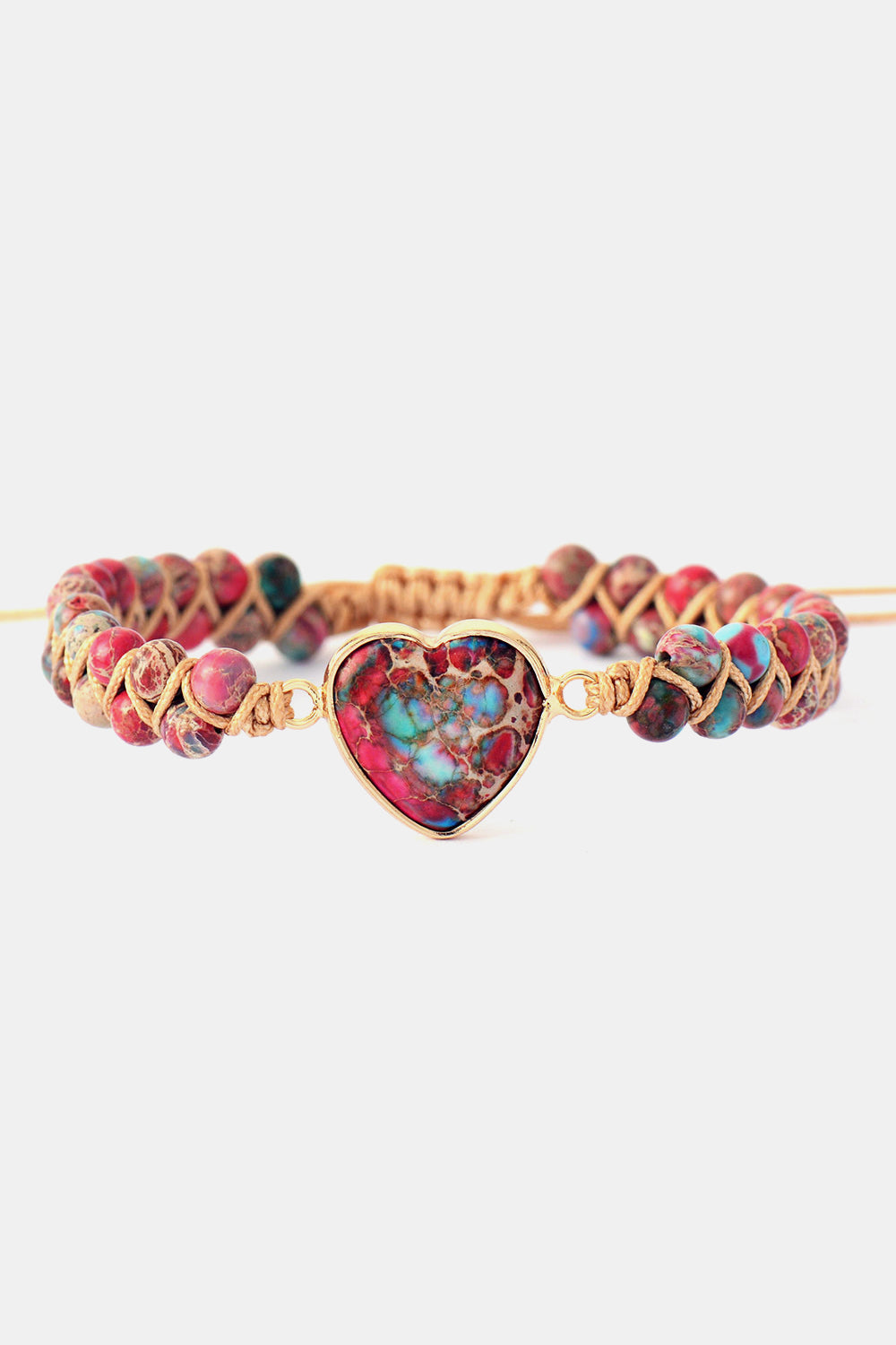 honeybee Mumford's Heart Shape Natural Stone Bracelet