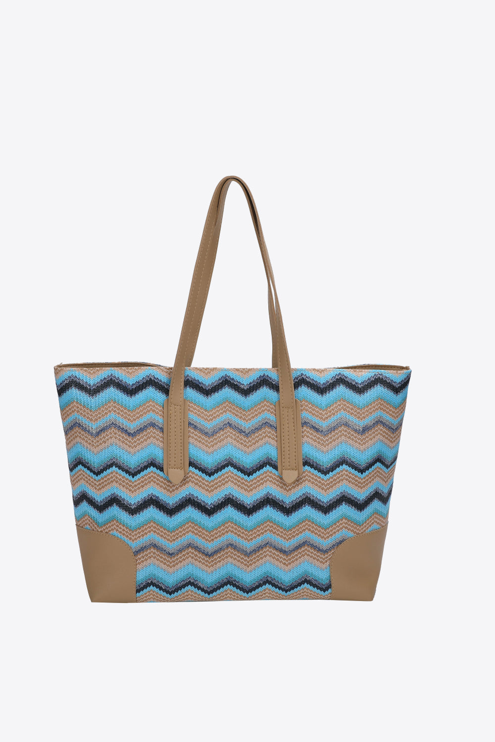 Honeybee Mumford's Chevron Straw Tote Bag