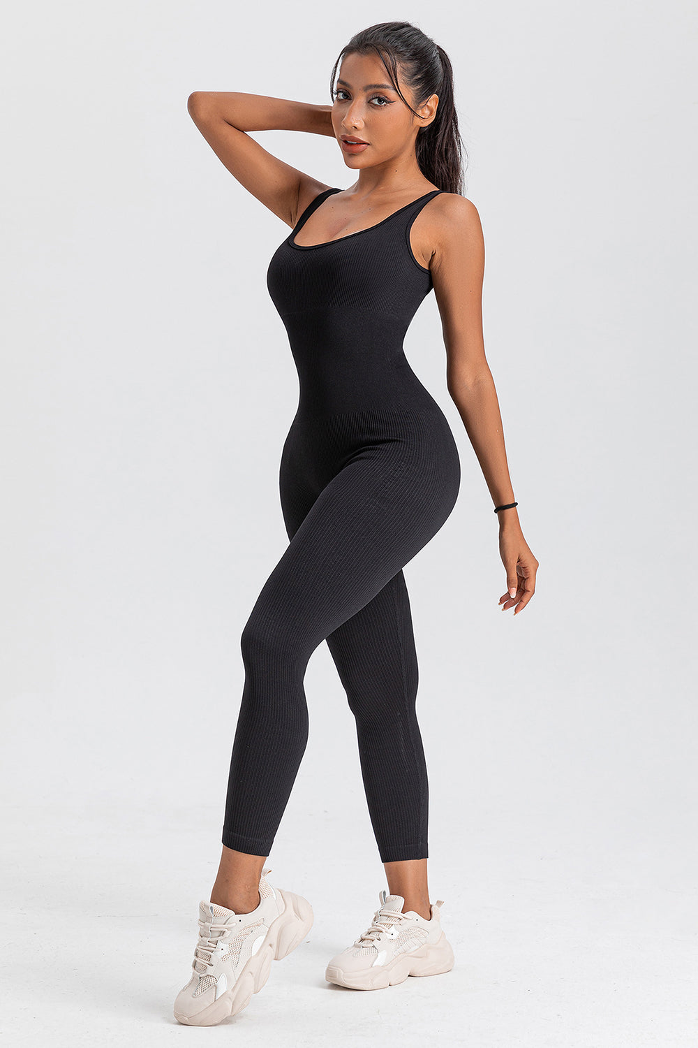 Honeybee Mumford's Wide Strap Sleeveless Active Jumpsuit