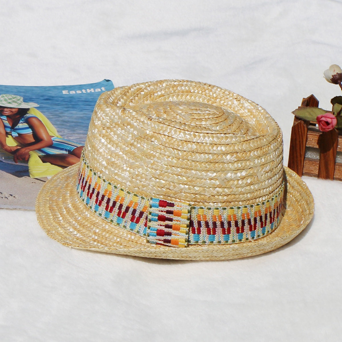 Honeybee Mumford's Short Brim Straw Woven Hat