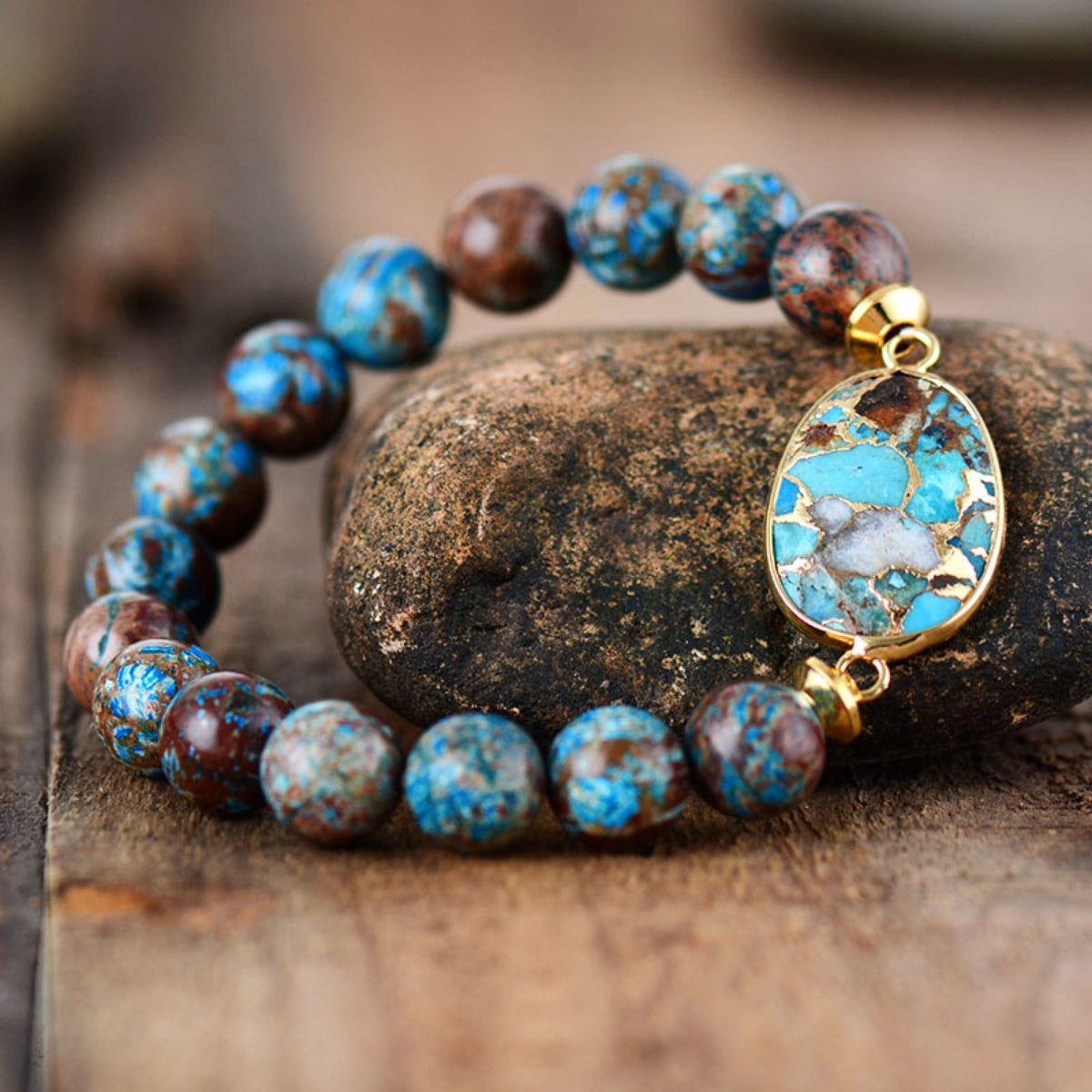 honeybee Mumford's Natural Stone Beaded Bracelet