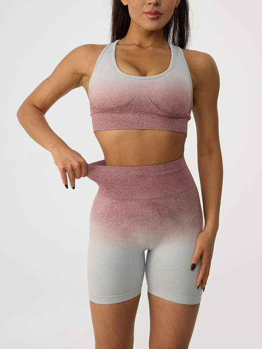 Honeybee Mumford's Gradient Scoop Neck Tank and High Waist Shorts Active Set