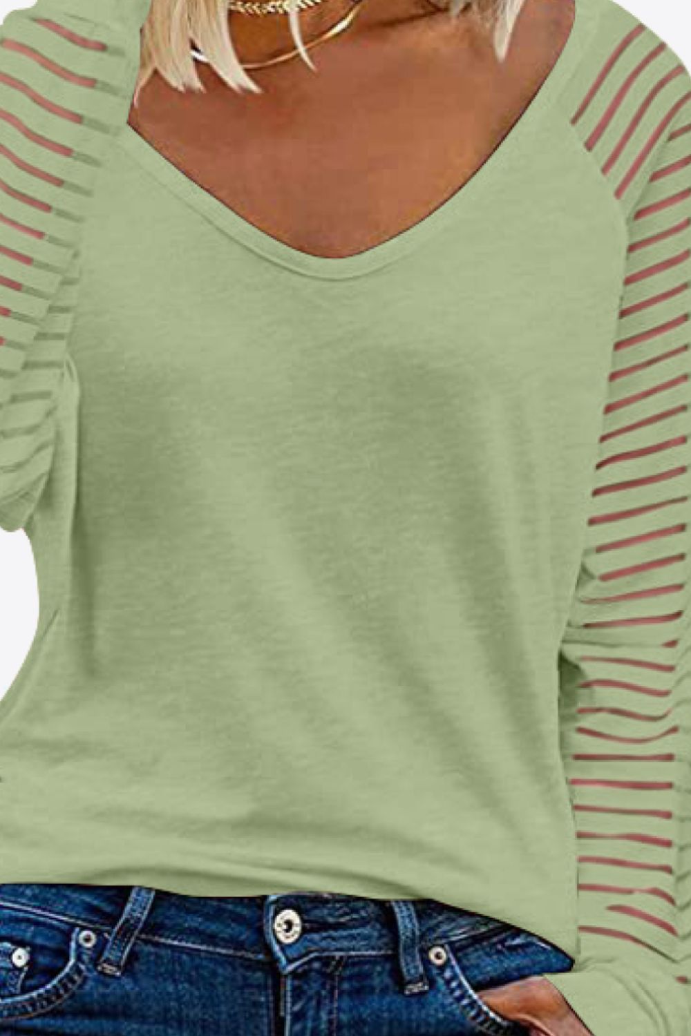 Honeybee Mumford's V-Neck Long Raglan Sleeve Top