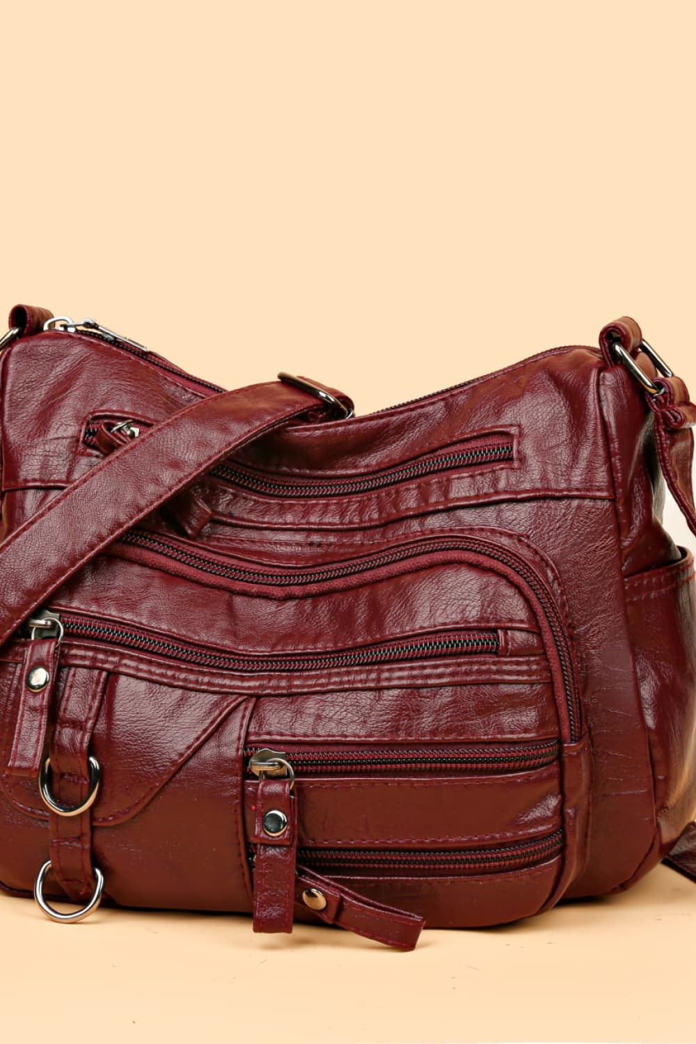 Honeybee Mumford's Multi-Pocket Leather Crossbody Bag