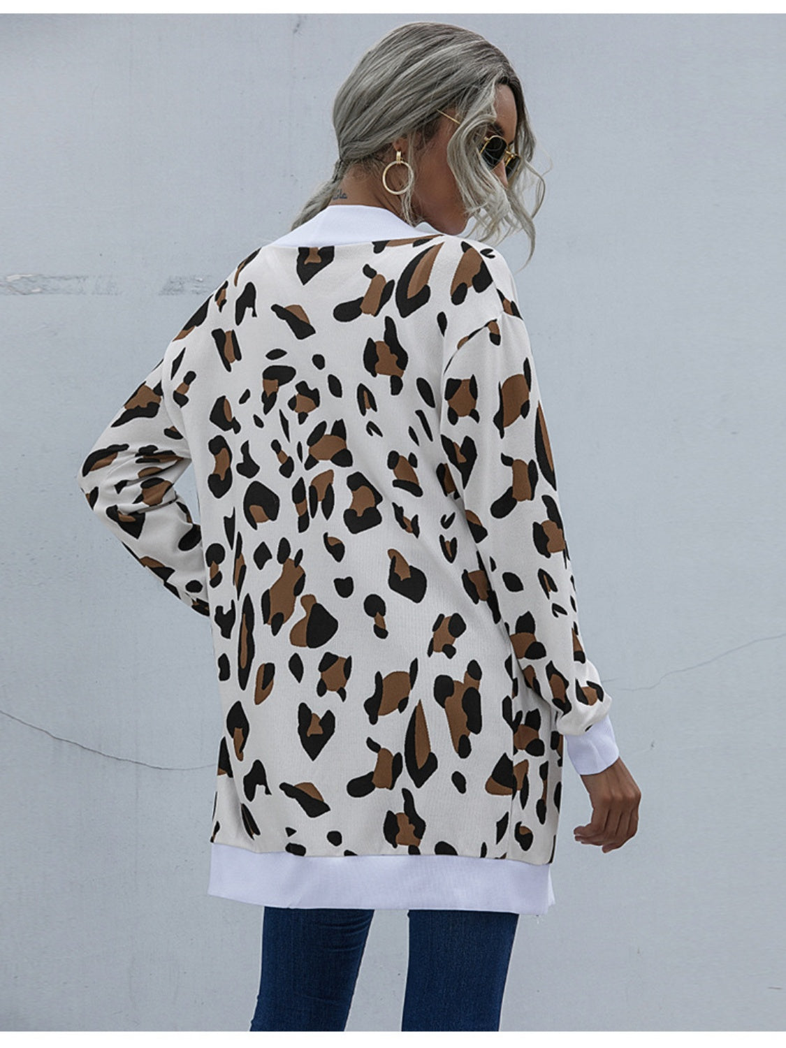 Honeybee Mumford's Leopard Open Front Cardigan