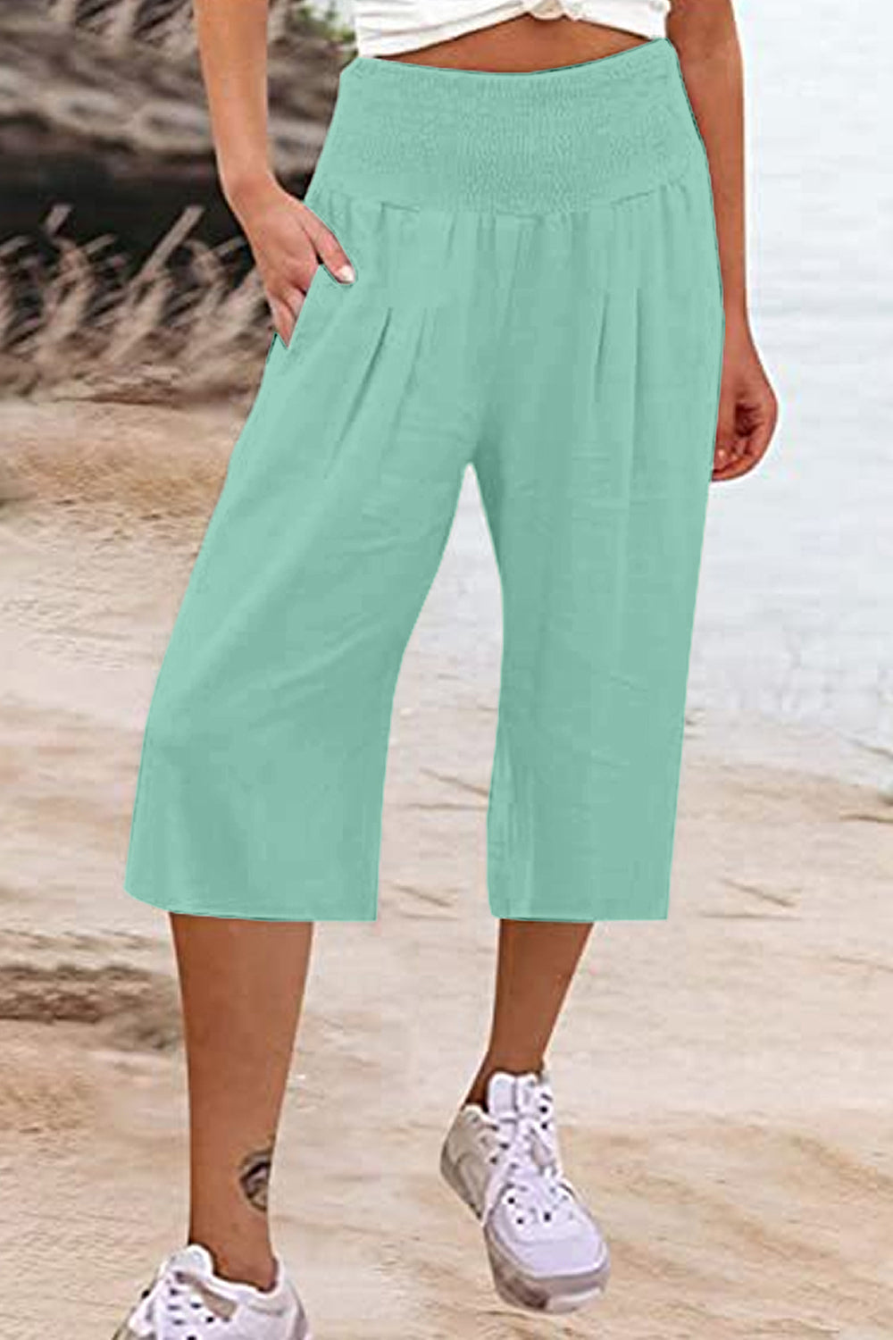 Honeybee Mumford's Pocketed High Waist Pants