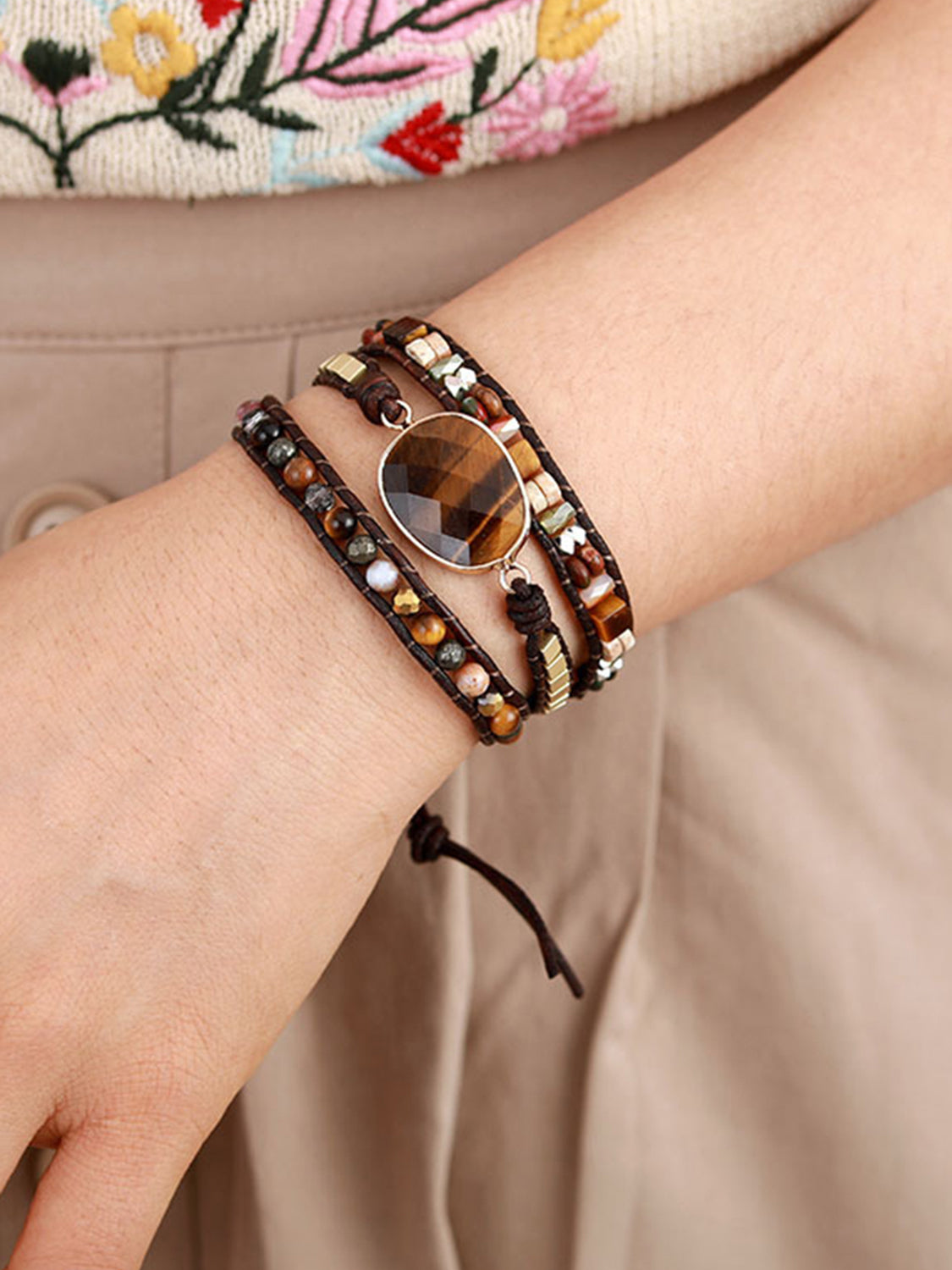 honeybee Mumford's Geometrical Shape Triple-Layer Bracelet