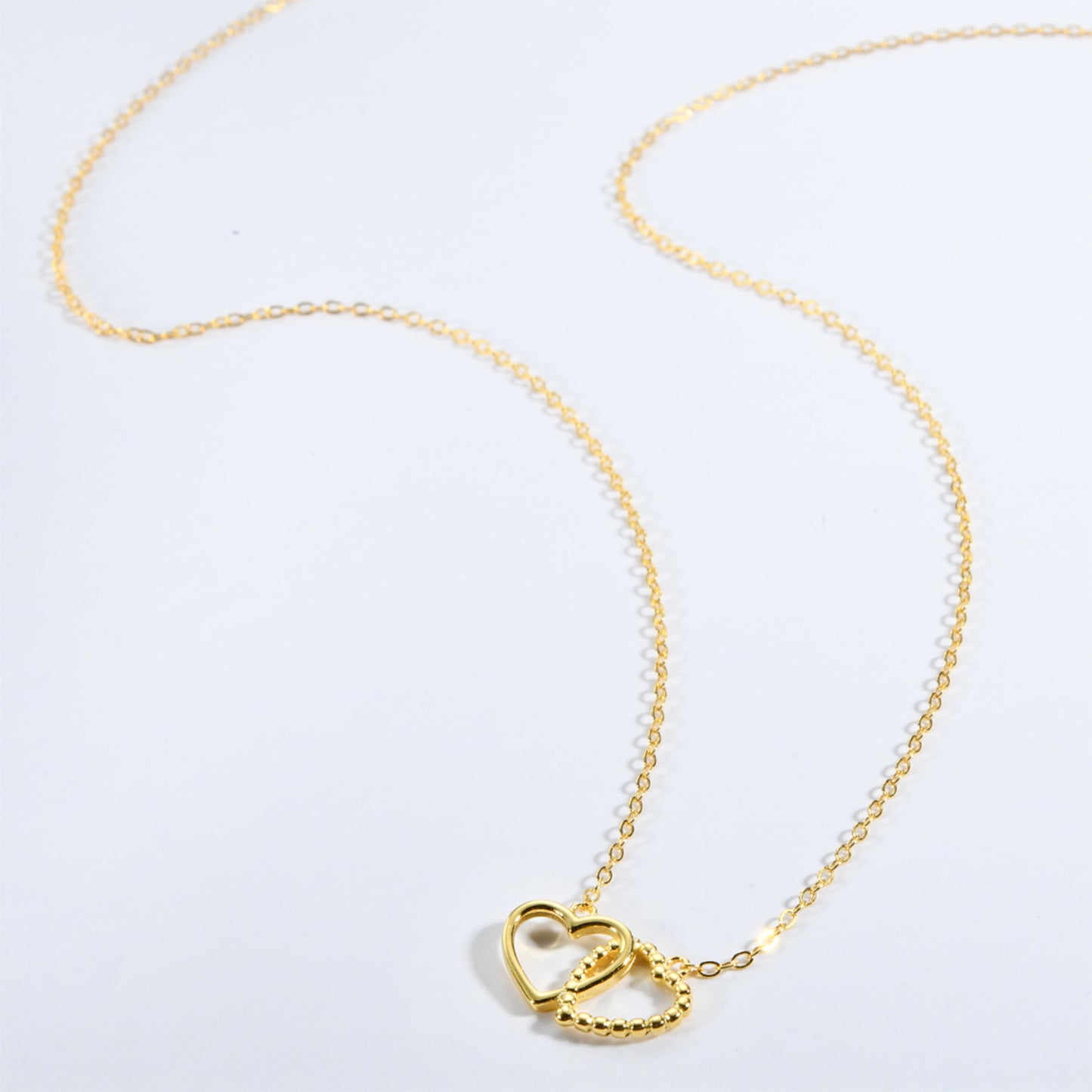 Honeybee Mumford's Heart Shape Spring Ring Closure Necklace