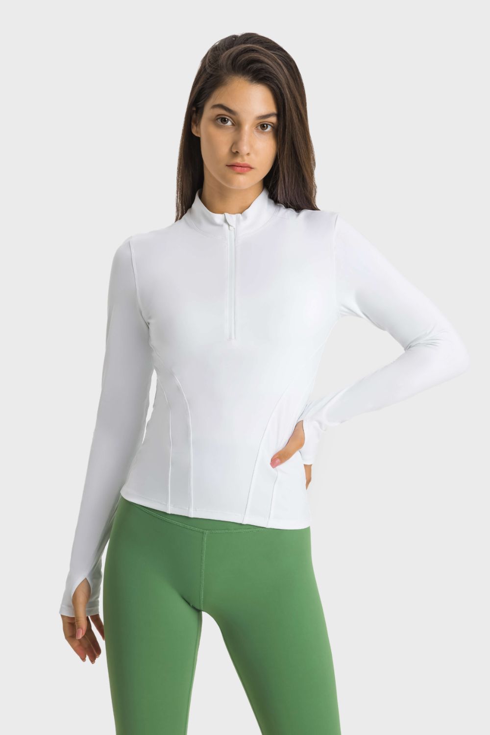 Honeybee Mumford's Half Zip Thumbhole Sleeve Sports Top