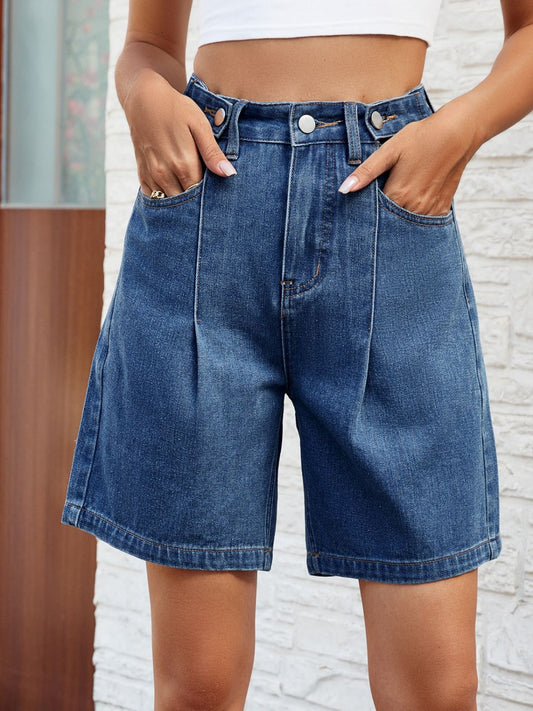 Honeybee Mumford's High Waist Denim Shorts with Pockets