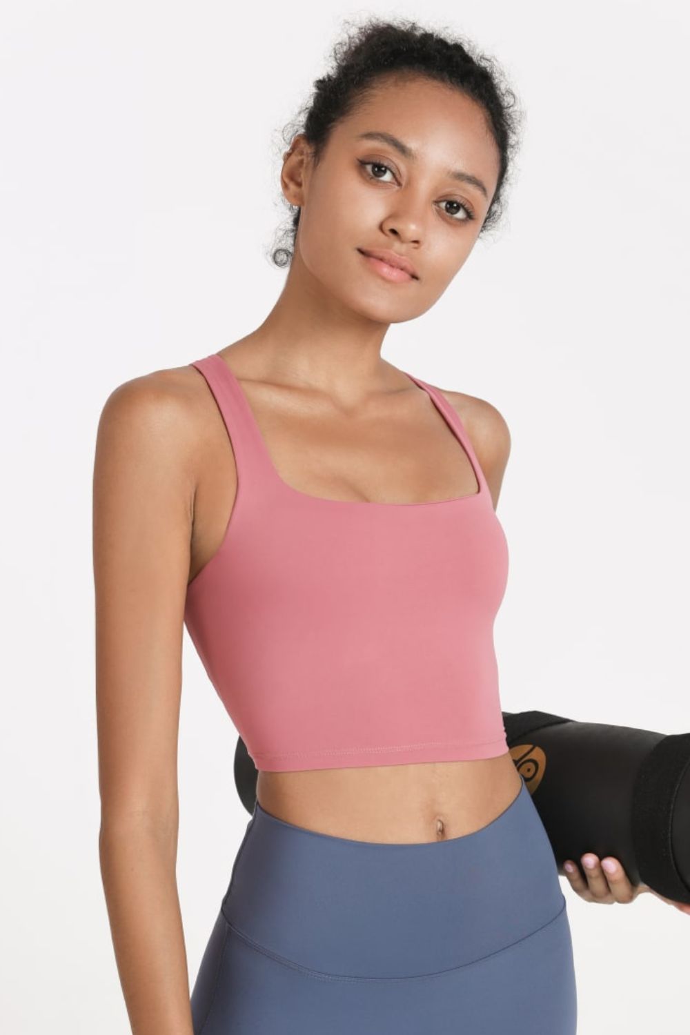 Honeybee Mumford's Crisscross Open Back Cropped Sports Cami