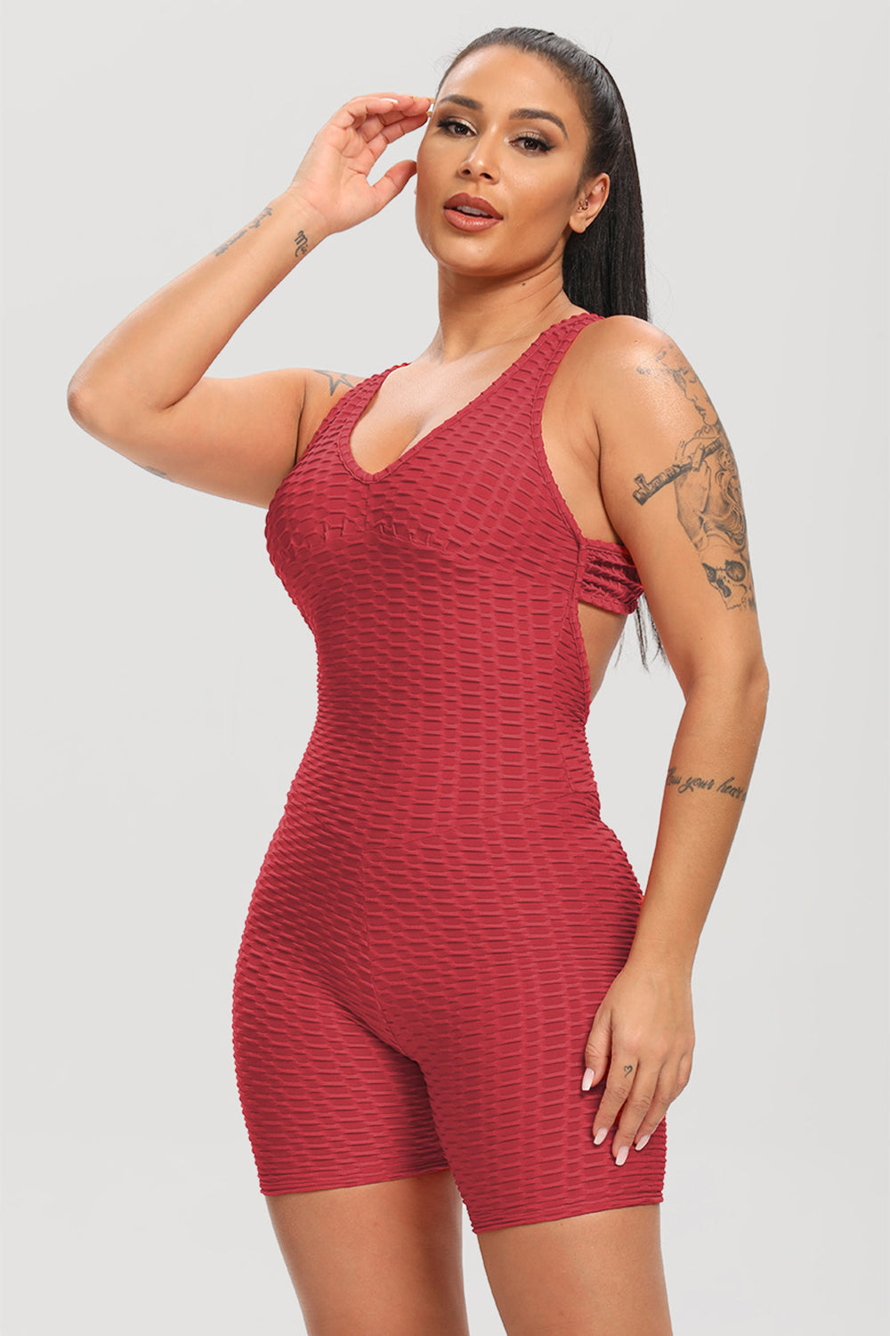 Honeybee Mumford's Crisscross Wide Strap Active Romper