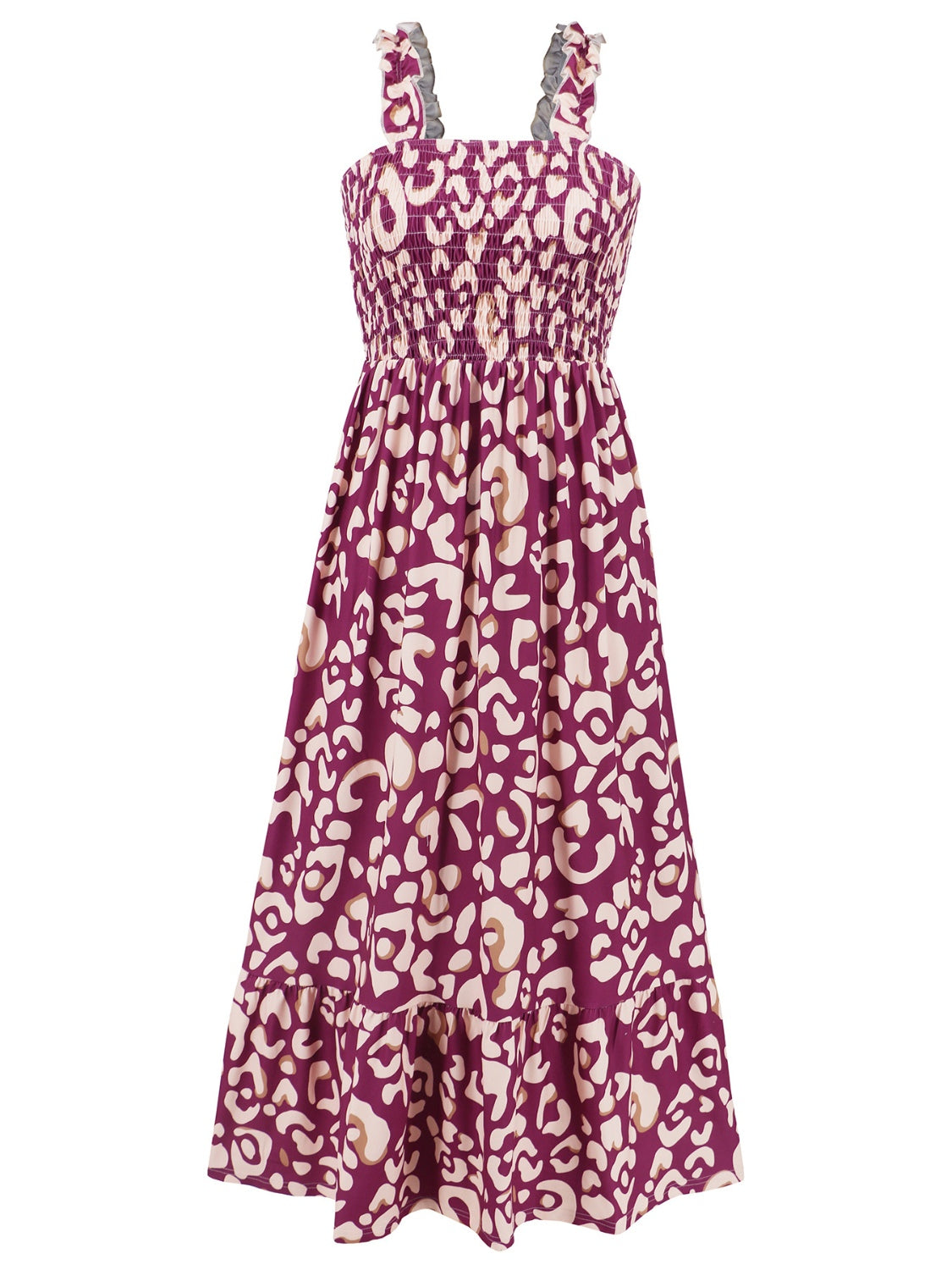 Honeybee Mumford's Smocked Printed Square Neck Sleeveless Dress