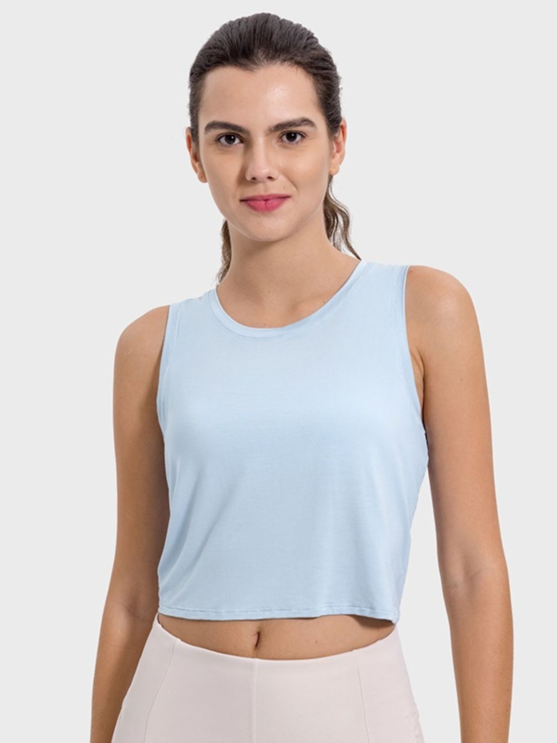 Honeybee Mumford's Drawstring Cutout Round Neck Active Tank