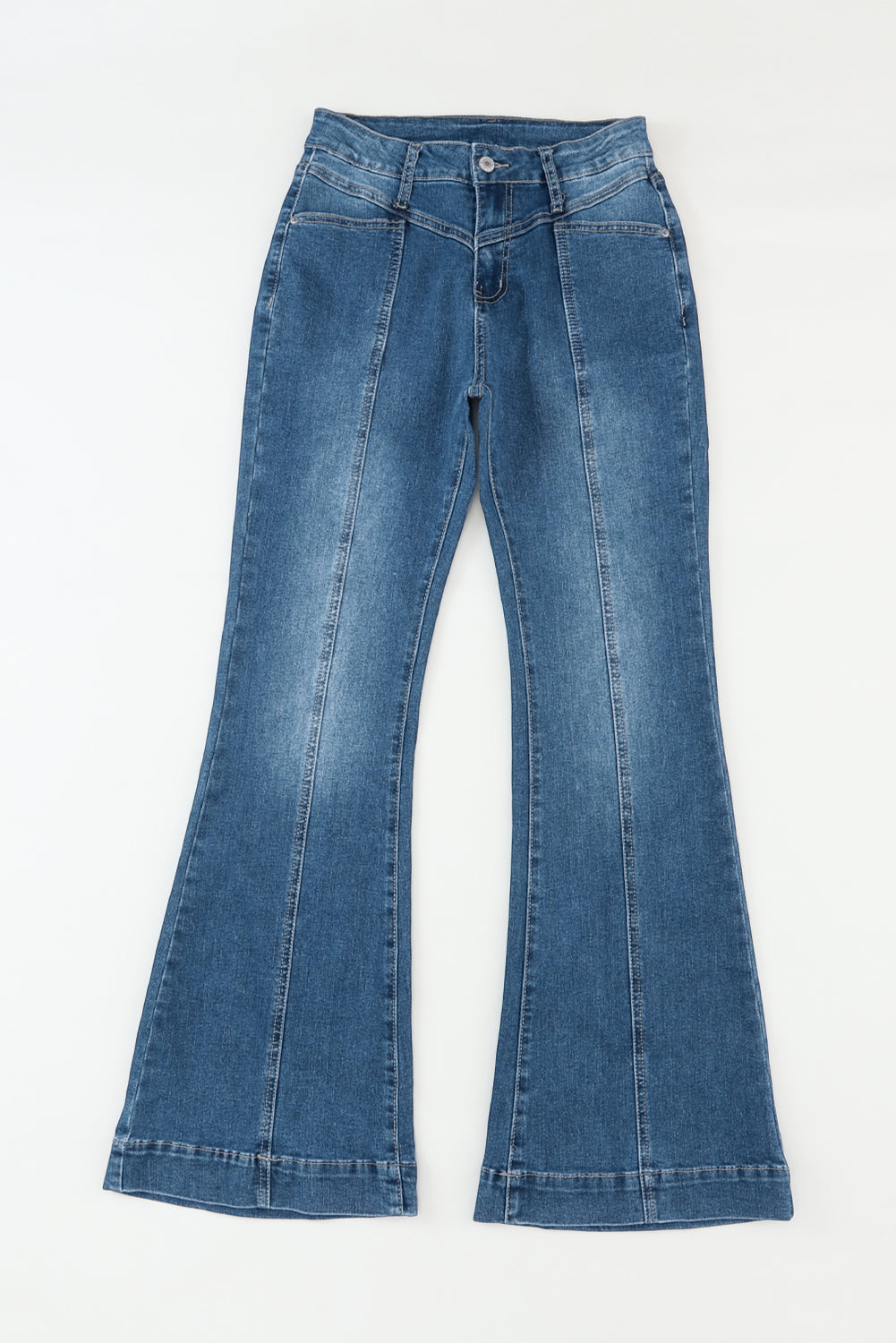 Honeybee Mumford's Pocketed Buttoned Flare Jeans