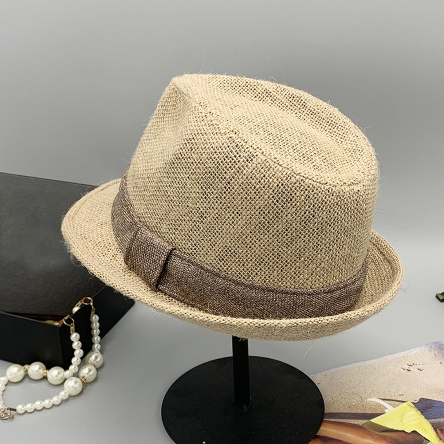 Honeybee Mumford's Short Brim Jute Cloth Hat