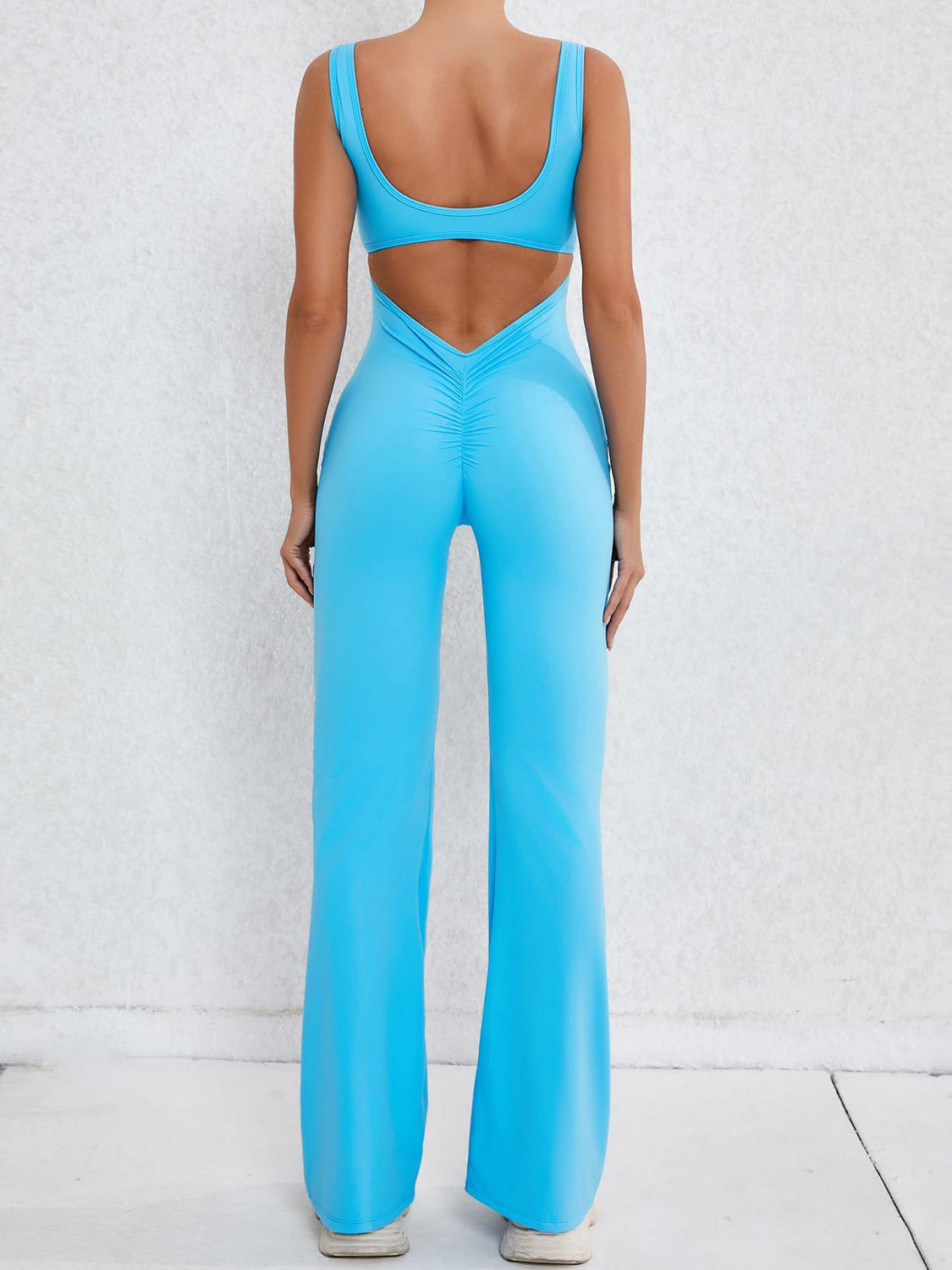 Honeybee Mumford's Cutout Wide Strap Scoop Neck Active Jumpsuit