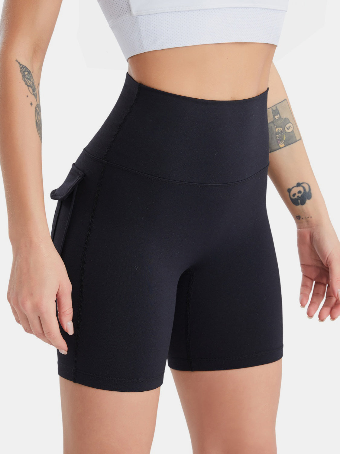 Honeybee Mumford's Pocketed High Waist Active Shorts